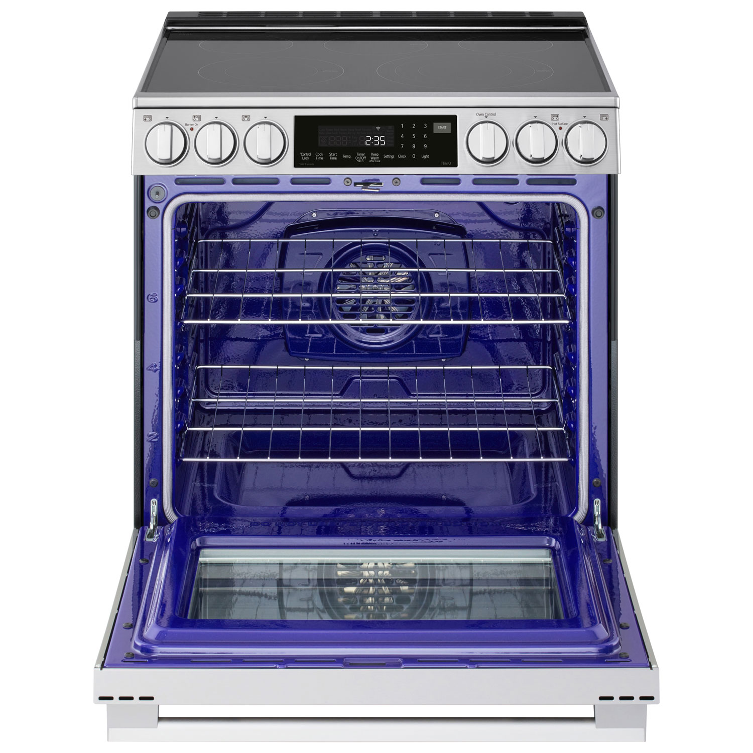 LG 30" 6.3 Cu. Ft. True Convection 5-Element Slide-In Electric Air Fry Range - Stainless Steel