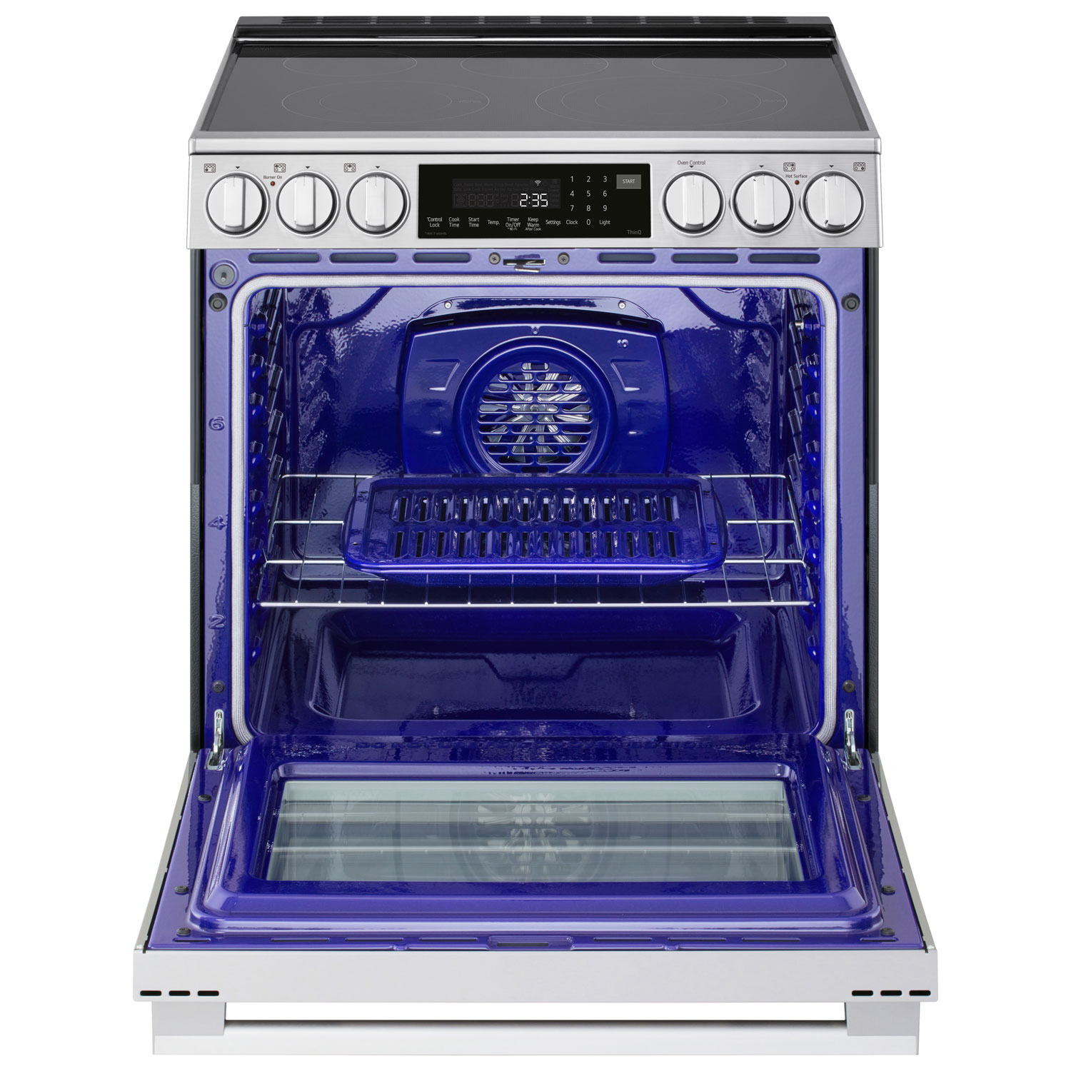 LG 30" 6.3 Cu. Ft. True Convection 5-Element Slide-In Electric Air Fry Range - Stainless Steel