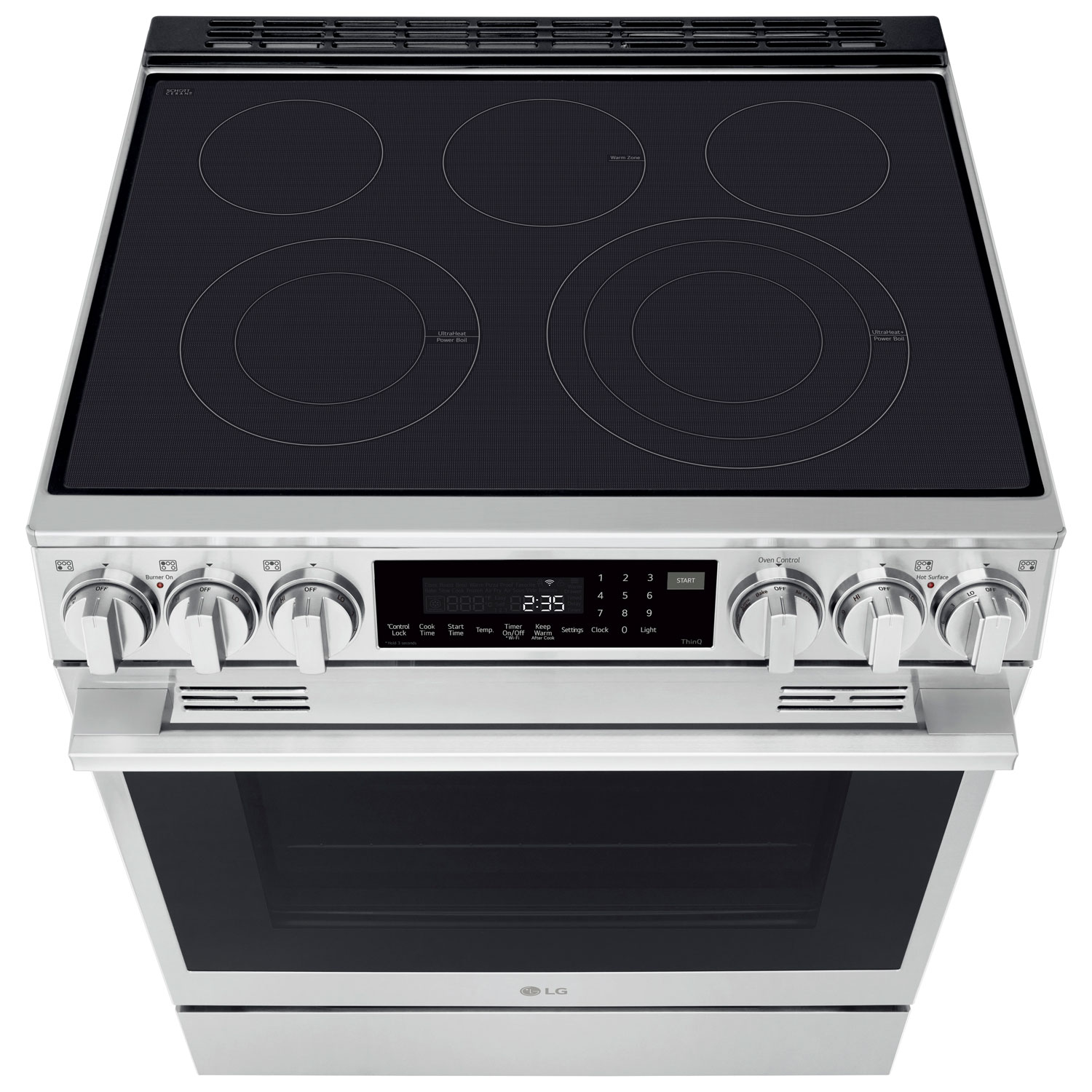 LG 30" 6.3 Cu. Ft. True Convection 5-Element Slide-In Electric Air Fry Range - Stainless Steel