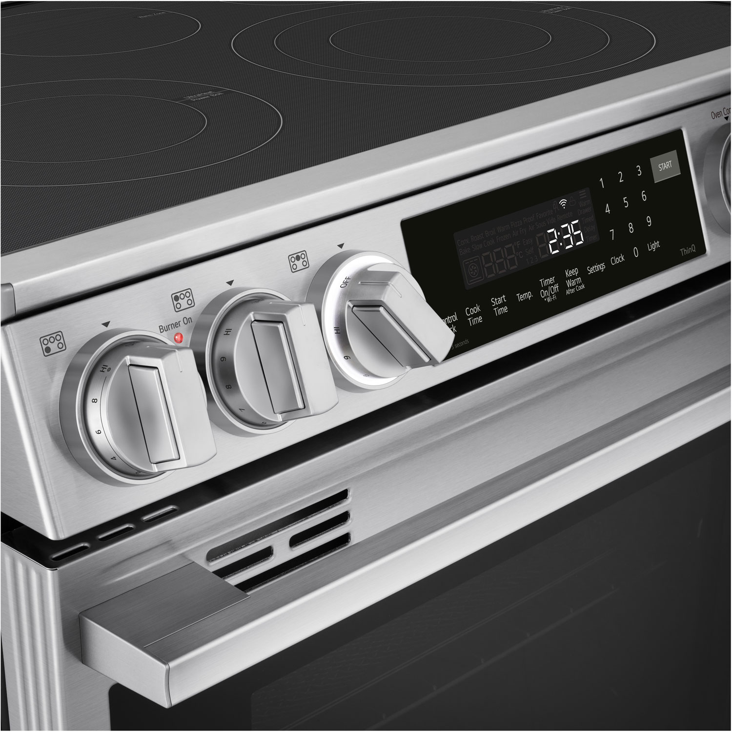 LG 30" 6.3 Cu. Ft. True Convection 5-Element Slide-In Electric Air Fry Range - Stainless Steel