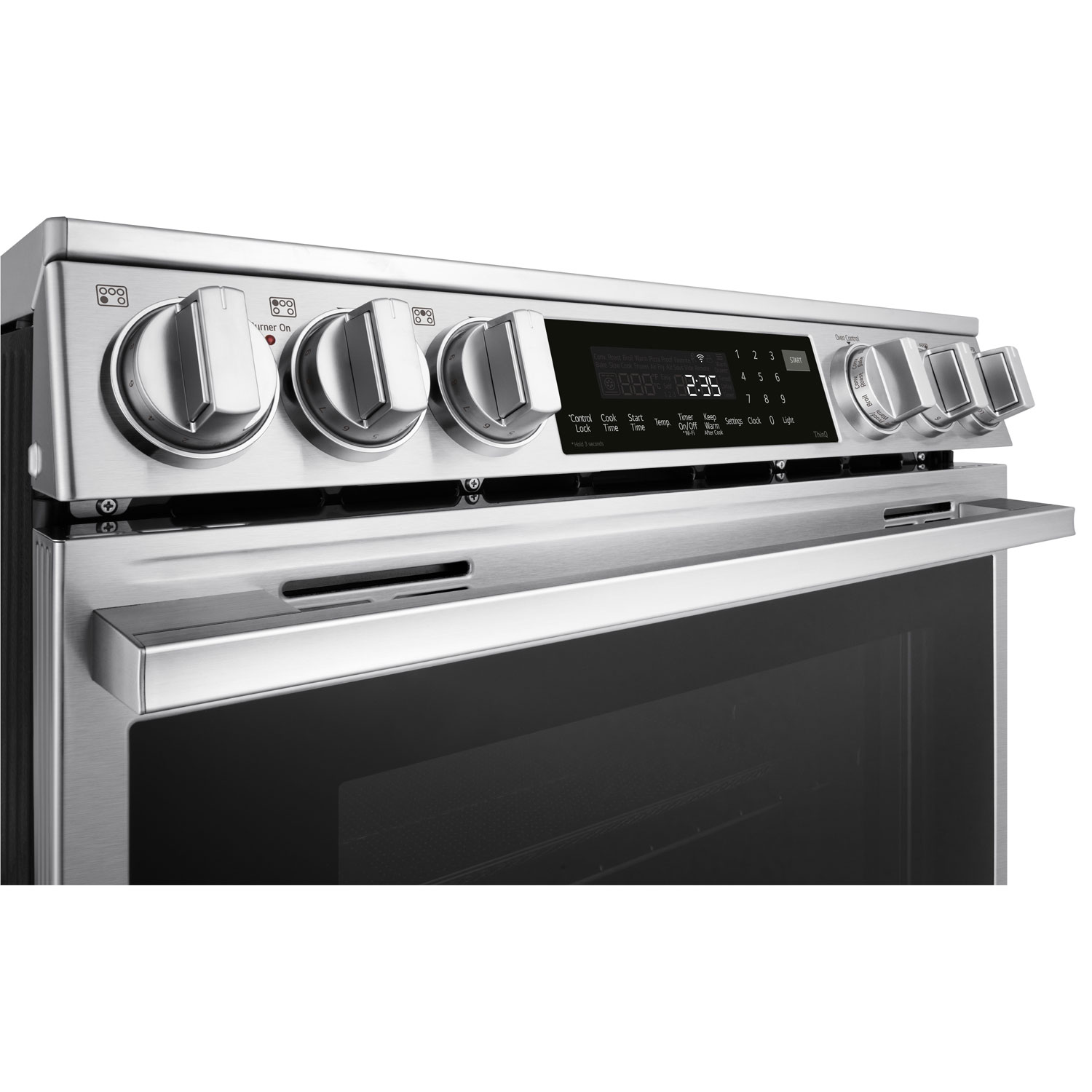 LG 30" 6.3 Cu. Ft. True Convection 5-Element Slide-In Electric Air Fry Range - Stainless Steel
