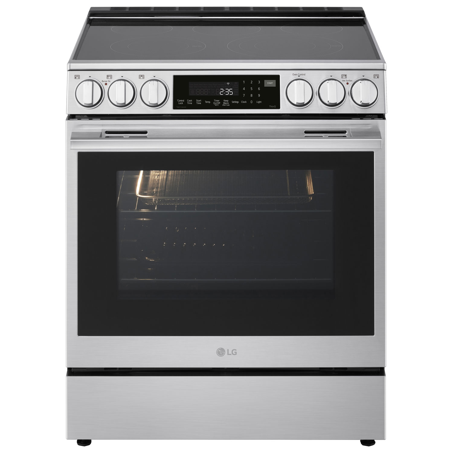 LG 30" 6.3 Cu. Ft. True Convection 5-Element Slide-In Electric Air Fry Range - Stainless Steel