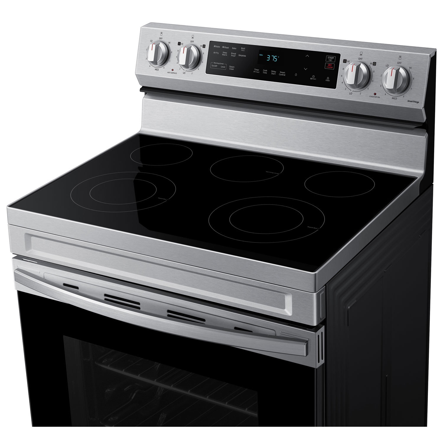 Samsung 30" 6.3 Cu. Ft. Fan Convection 5-Element Freestanding Electric Air Fry Range - Stainless