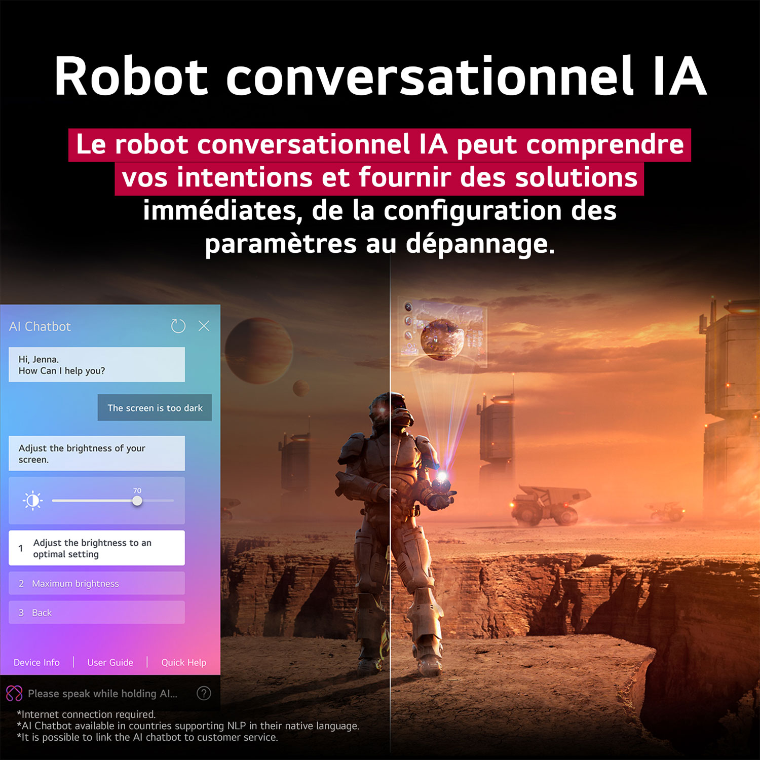 Téléviseur intelligent DEL HDR UHD 4K AI de 65 po série UA7900 de LG - 2025