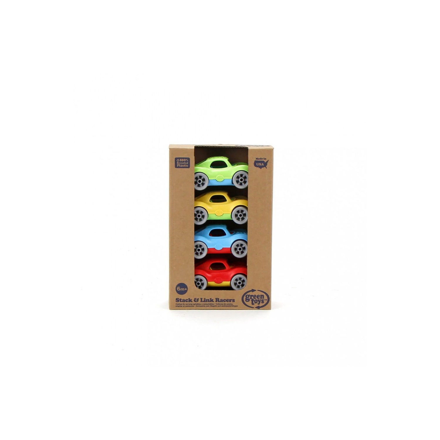 Stack & Link Racers - 4Pk - Green Toys