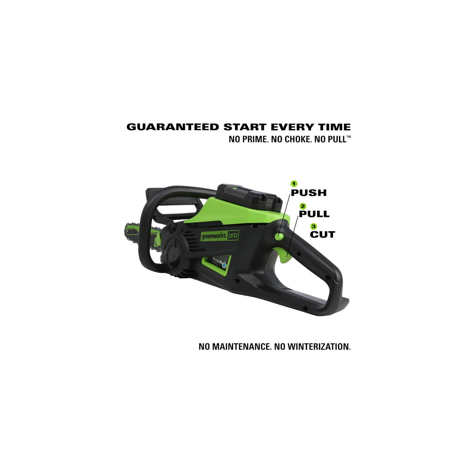 Scie à chaîne sans balais 60 V de 18 po de Greenworks, batterie 4,0 Ah et chargeur inclus