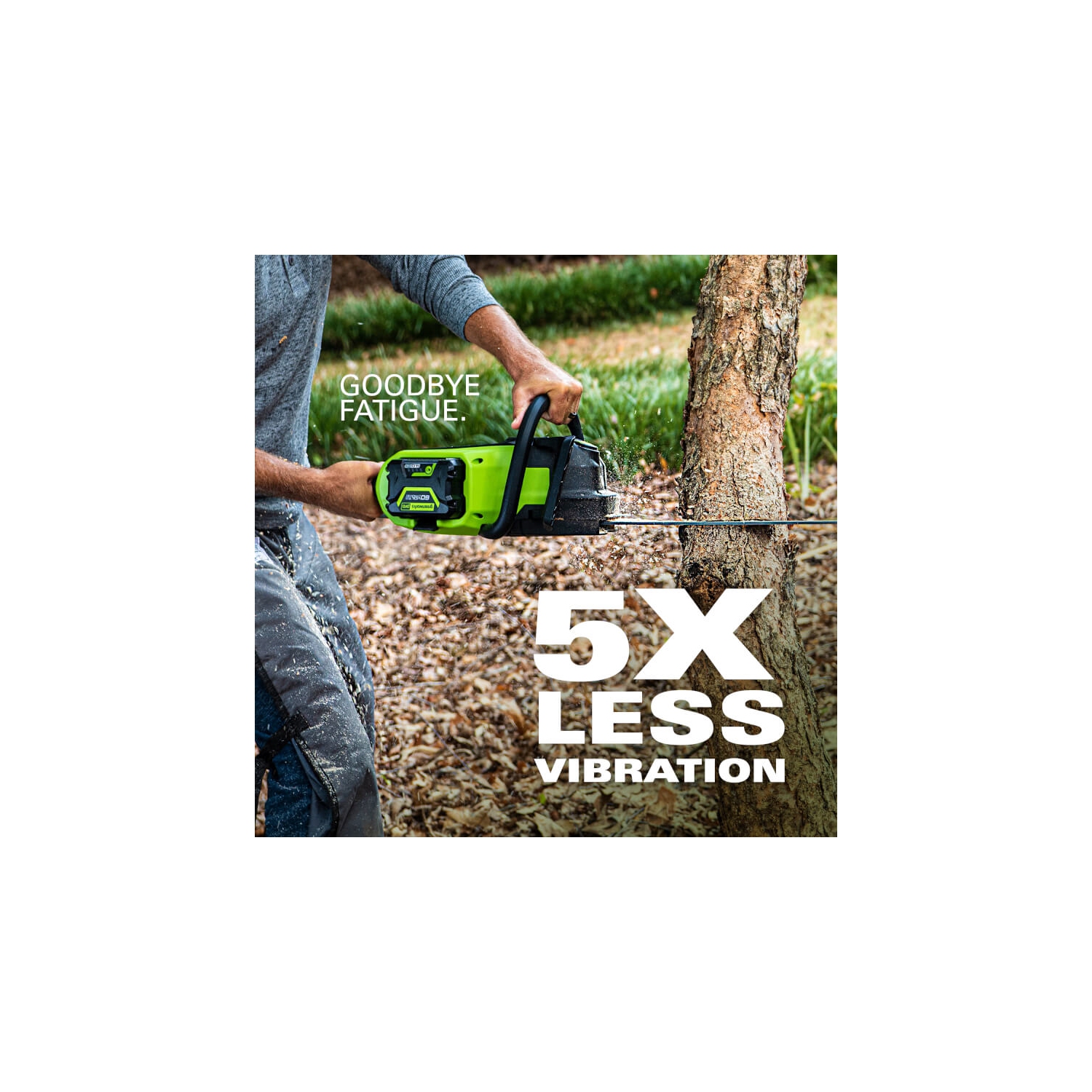 Scie à chaîne sans balais 60 V de 18 po de Greenworks, batterie 4,0 Ah et chargeur inclus