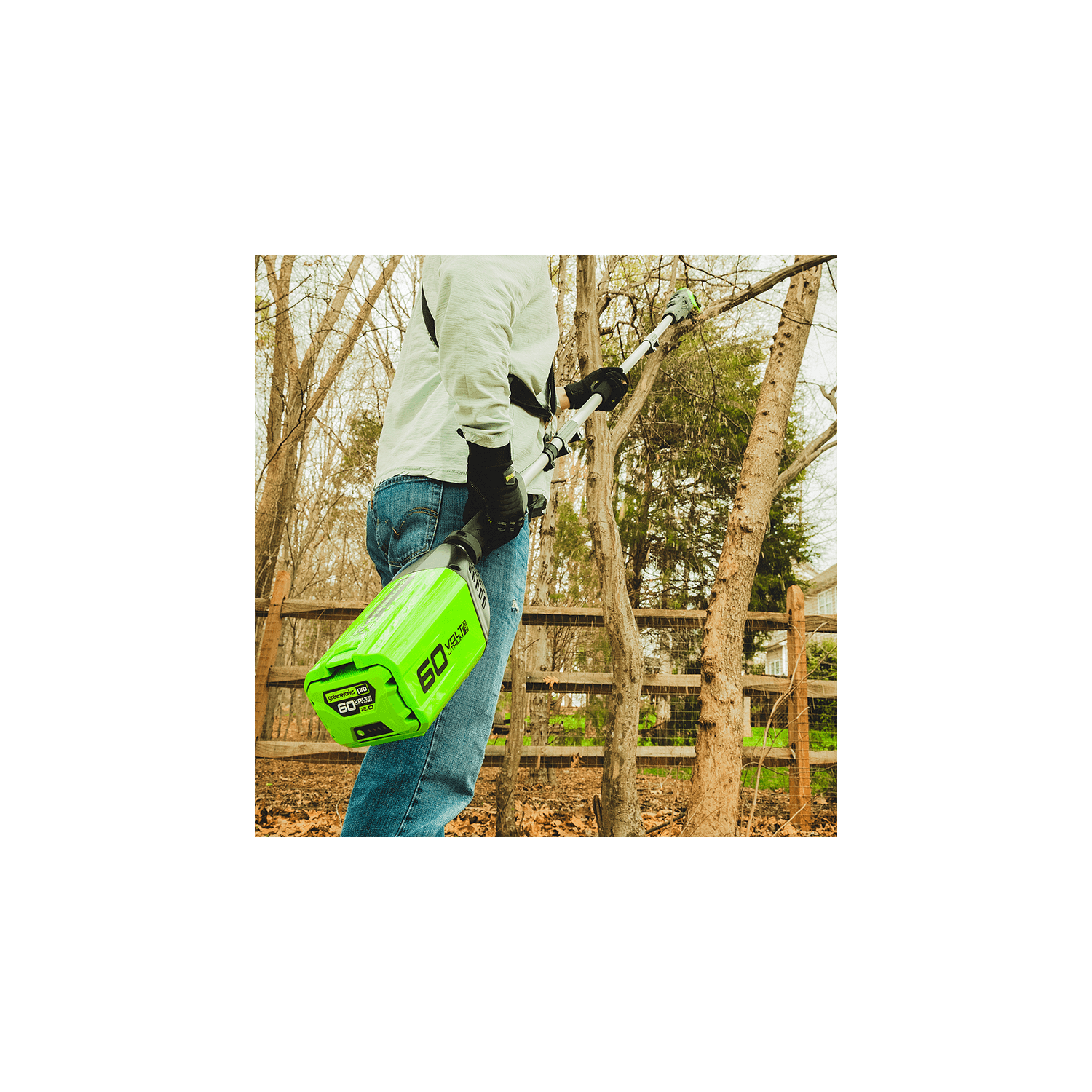 Greenworks 60V 10" Brushless Polesaw, Battery and Charger Not Included