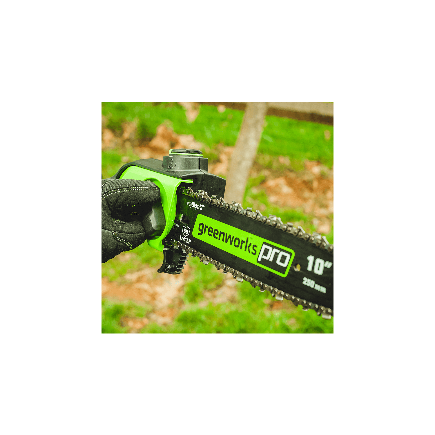 Greenworks 60V 10" Brushless Polesaw, Battery and Charger Not Included