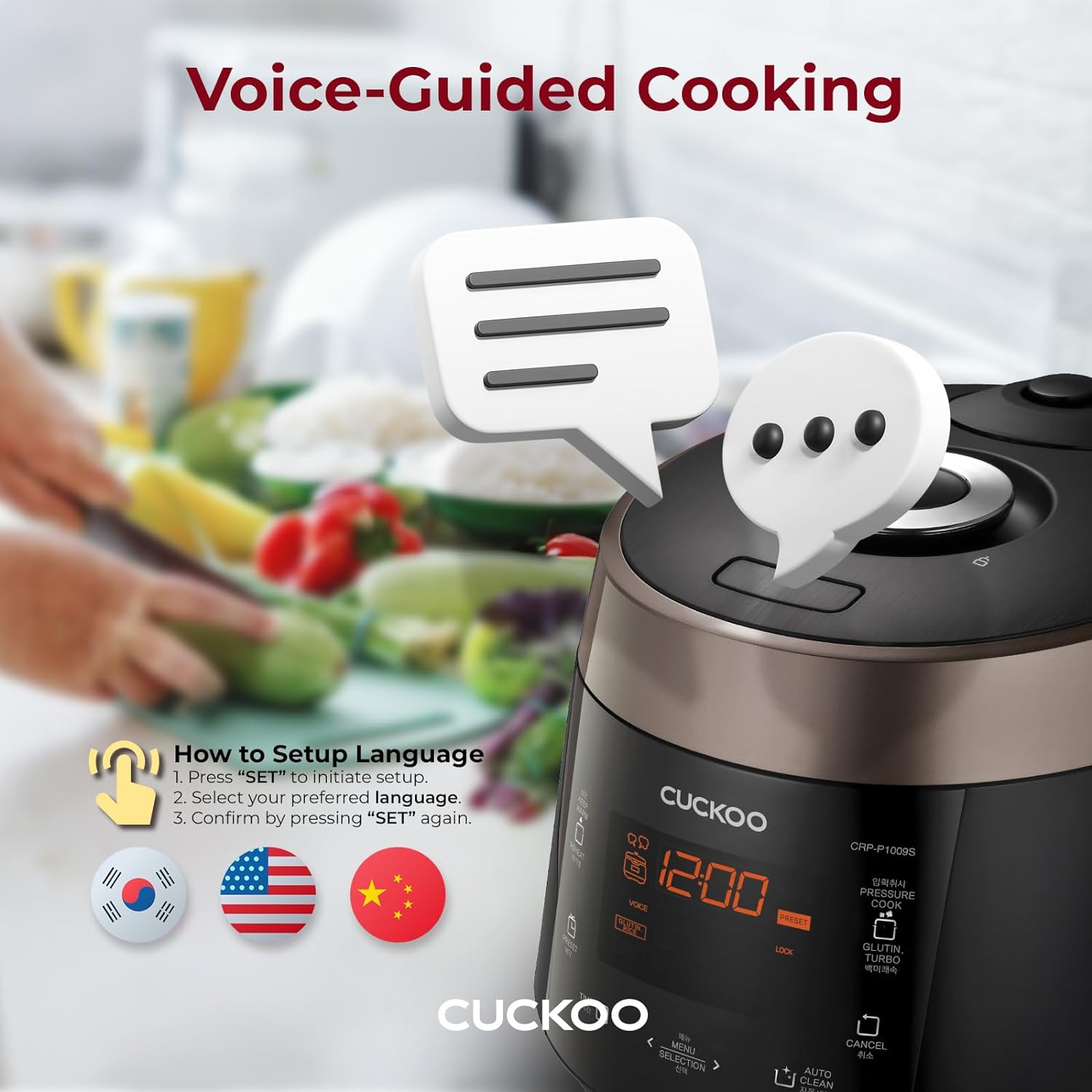 CUCKOO CRP-P0609S 6-Cup Pressure Rice Cooker - 12 Menu Options, GABA/Brown Rice, Quinoa, Nu Rung Ji & More, Made in Korea, Black/Copper