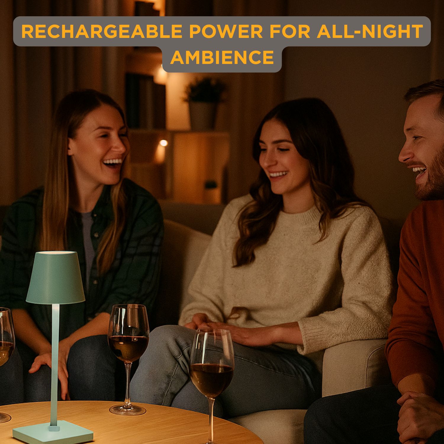 Abbott Trilite Classic Shade LED Table Lamp, Rechargeable Cordless Light, Modern Eco-Friendly LED Illumination Portable Lighting for Desk or