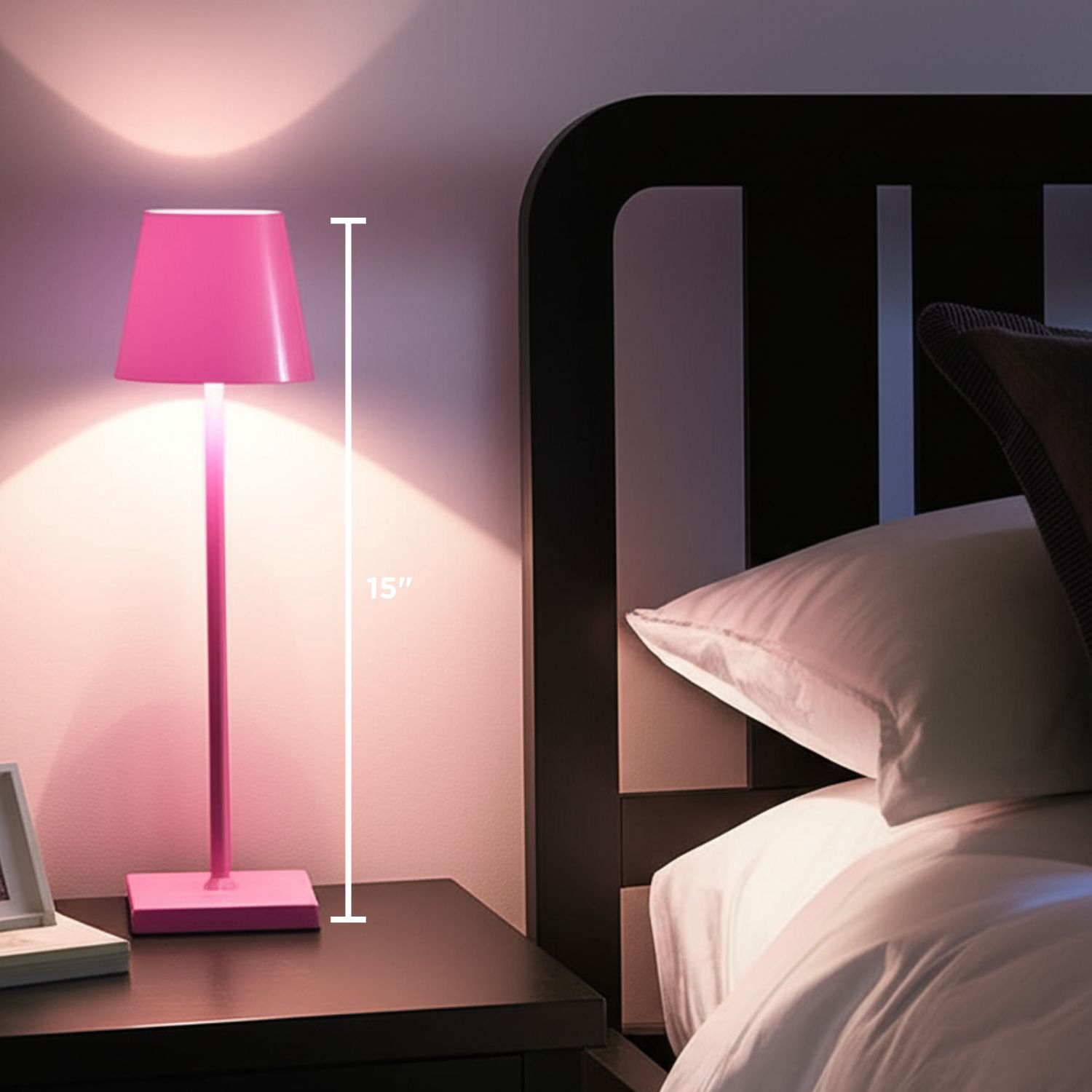 Lampe de table Abbott Trilite Classic Shade LED, lampe rechargeable sans fil, éclairage moderne écologique portatif LED pour bureau ou table de