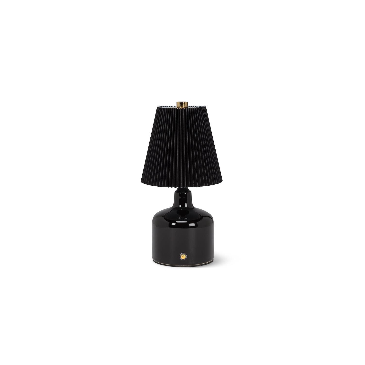 Abbott |Petite lampe LED avec abat-jour plissé – 8,5&nbsp;po haut. – Noir