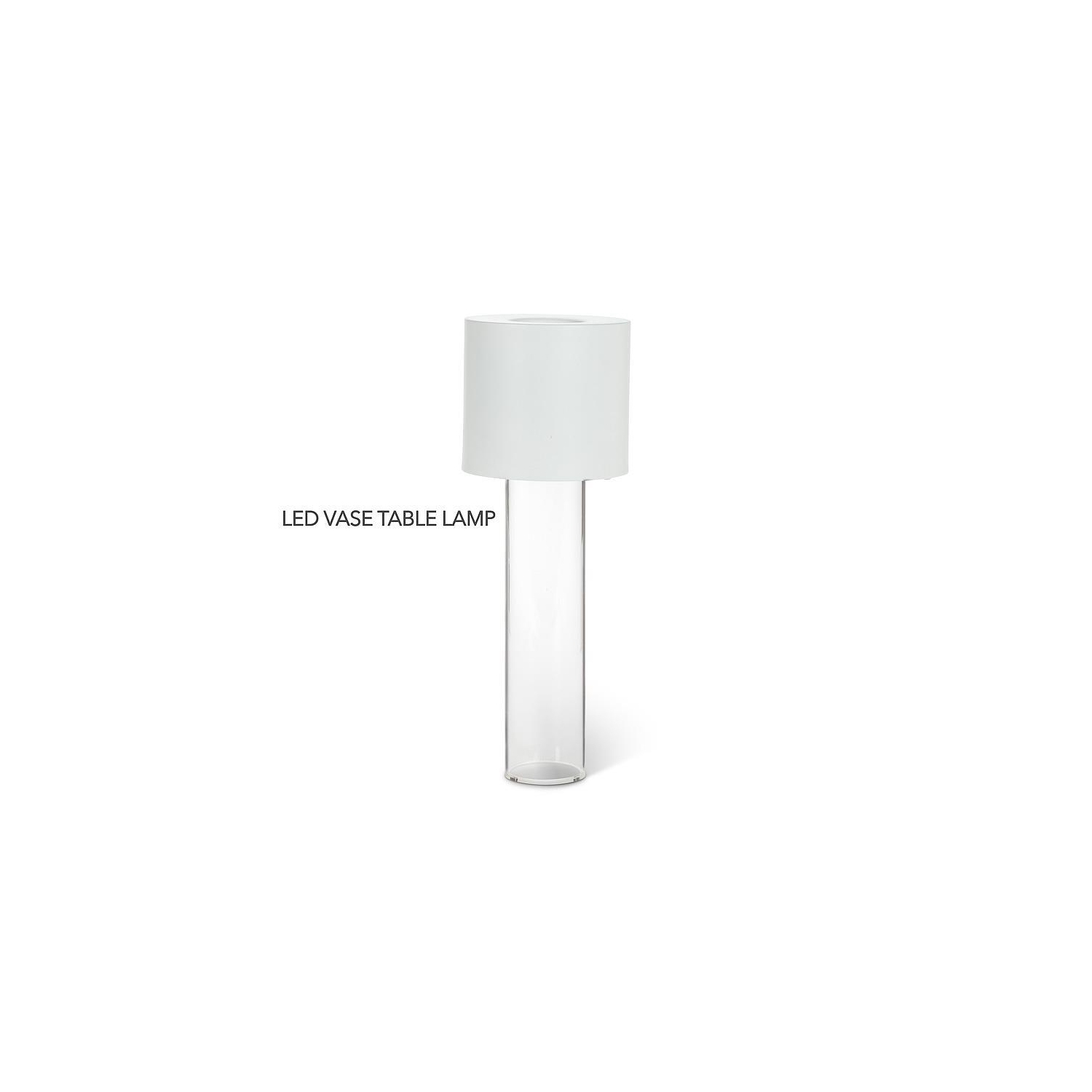 Abbott LED Vase Table Lamp, Rechargeable Dimmable Light, Touch Control with 3 Brightness Levels, Modern 2-in-1 Vase and Ambient Light for Home Décor,