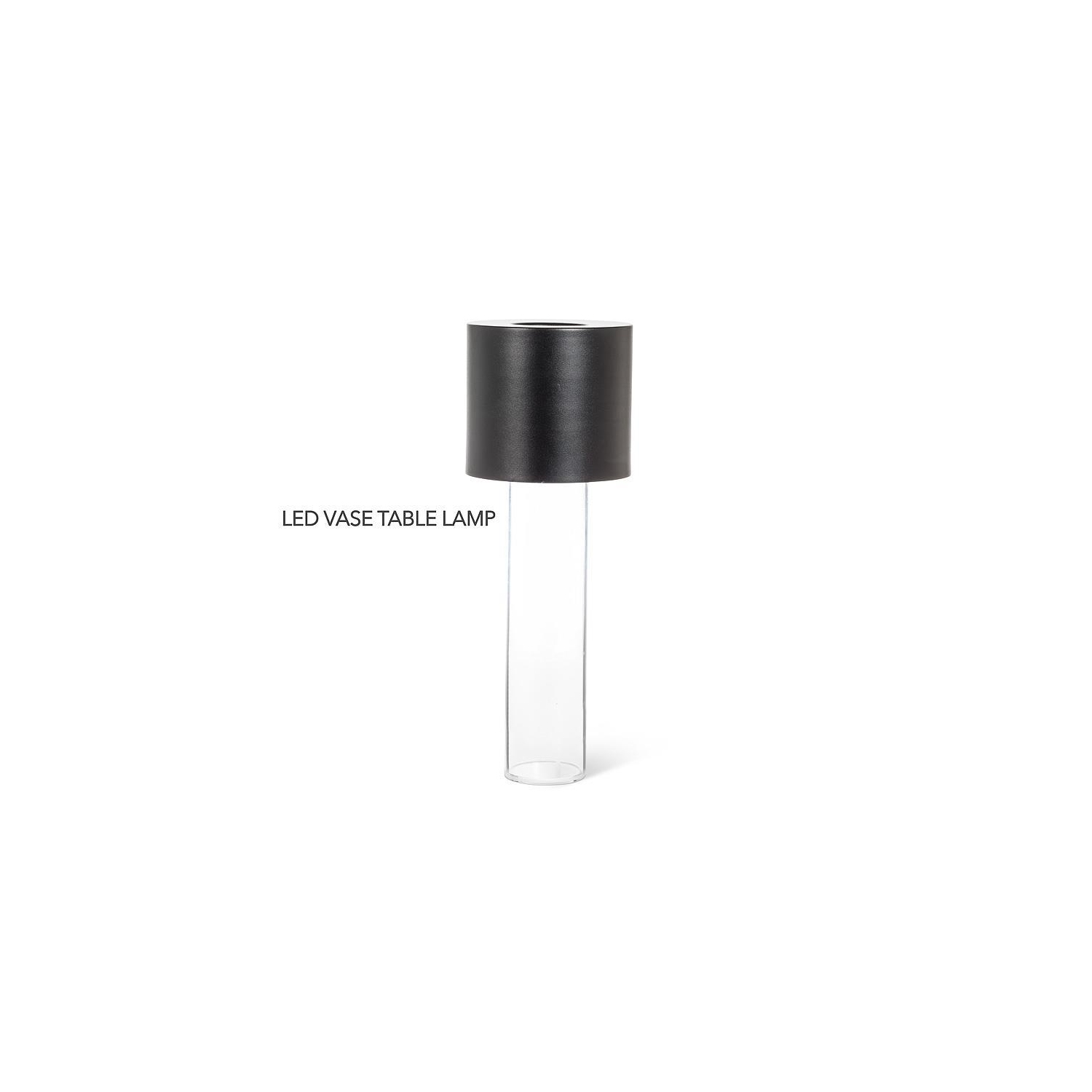 Abbott LED Vase Table Lamp, Rechargeable Dimmable Light, Touch Control with 3 Brightness Levels, Modern 2-in-1 Vase and Ambient Light for Home Décor,