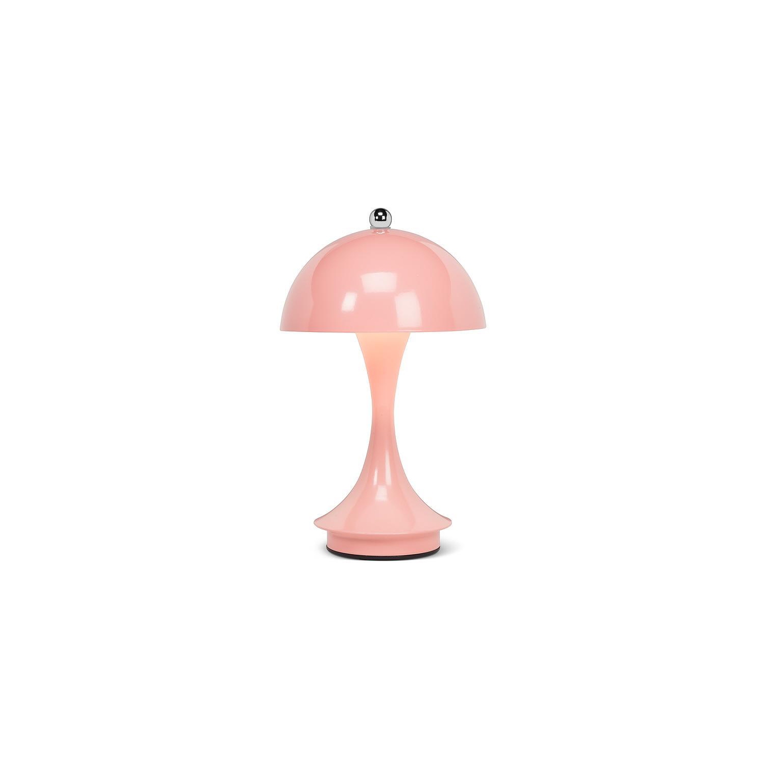LED Abbott Trilite, lampe de table moderne rechargeable alimentée par USB, champignon pour chambre, salon ou coin lecture, 10&nbsp;po, rose brillant