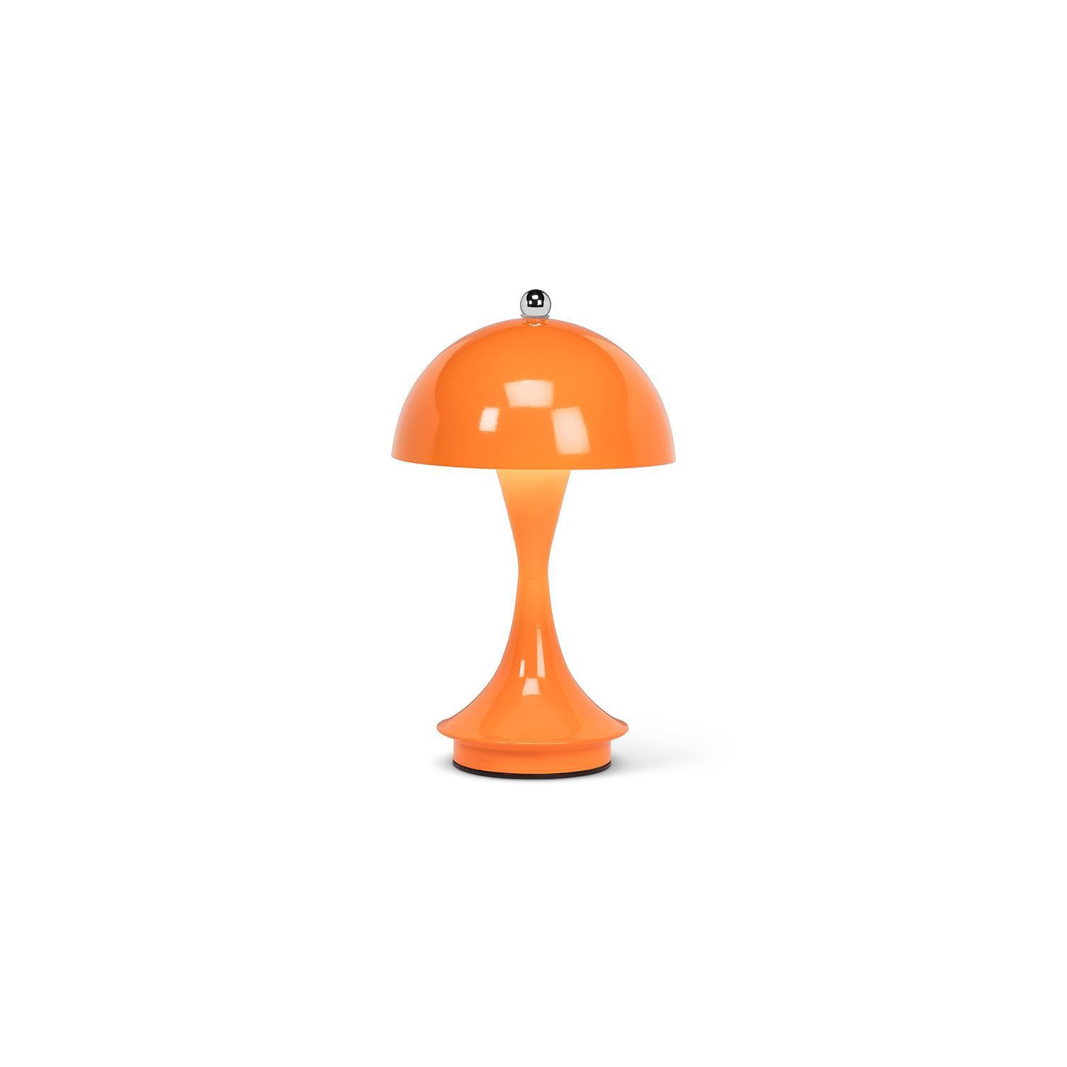 Abbott Trilite Dome Shade LED Lamp, Modern Rechargeable Table Lamp with USB Powered, Mushroom Design for Bedroom, Living Room, or Reading Nook, 10",