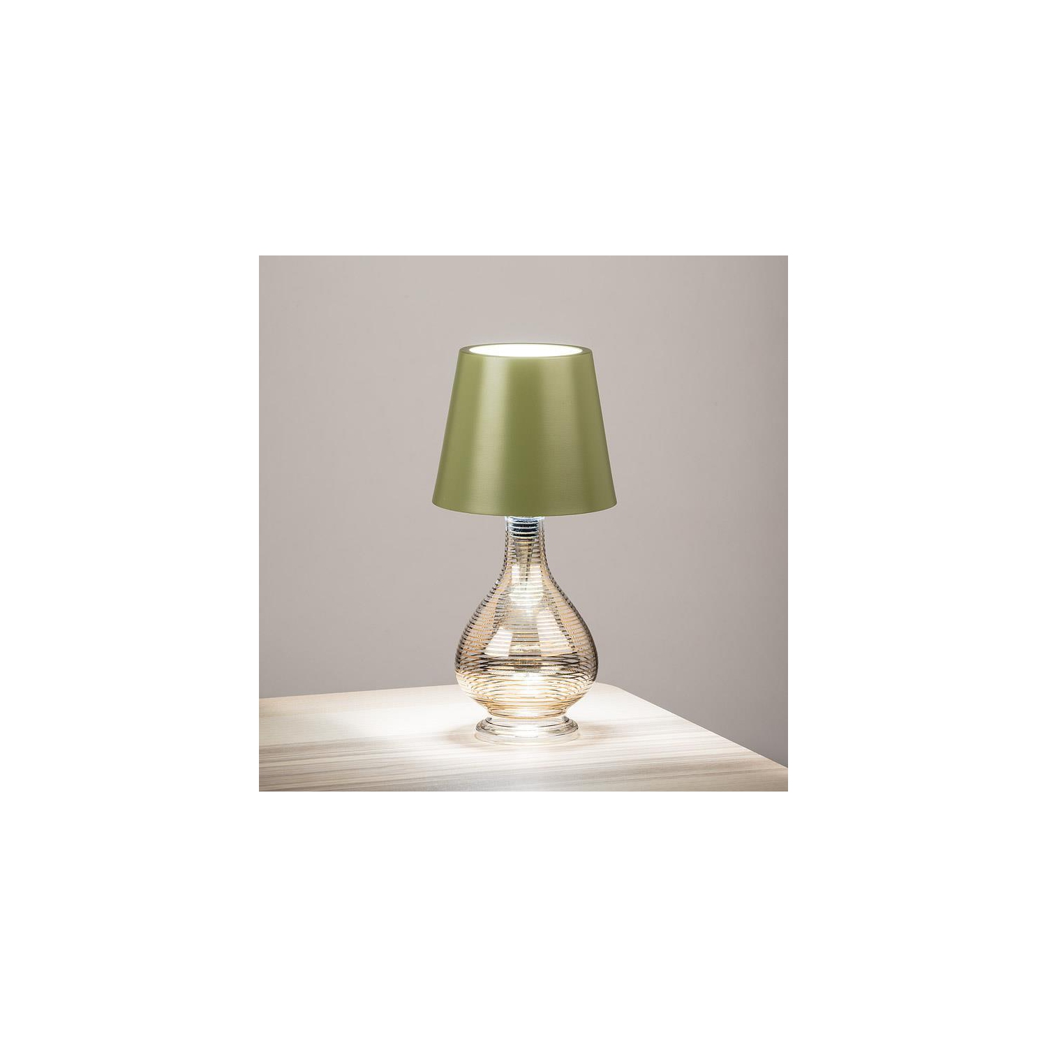 Abbott |Classic Shade LED Bottle Stopper Light- 5"H- Green