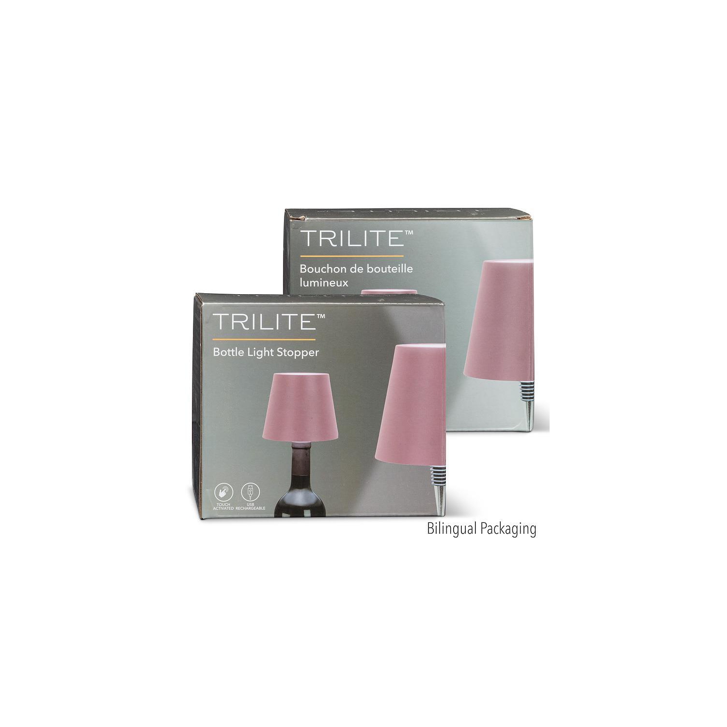 Abbott |Classic Shade LED Bottle Stopper Light- 5"H- Magenta Pink