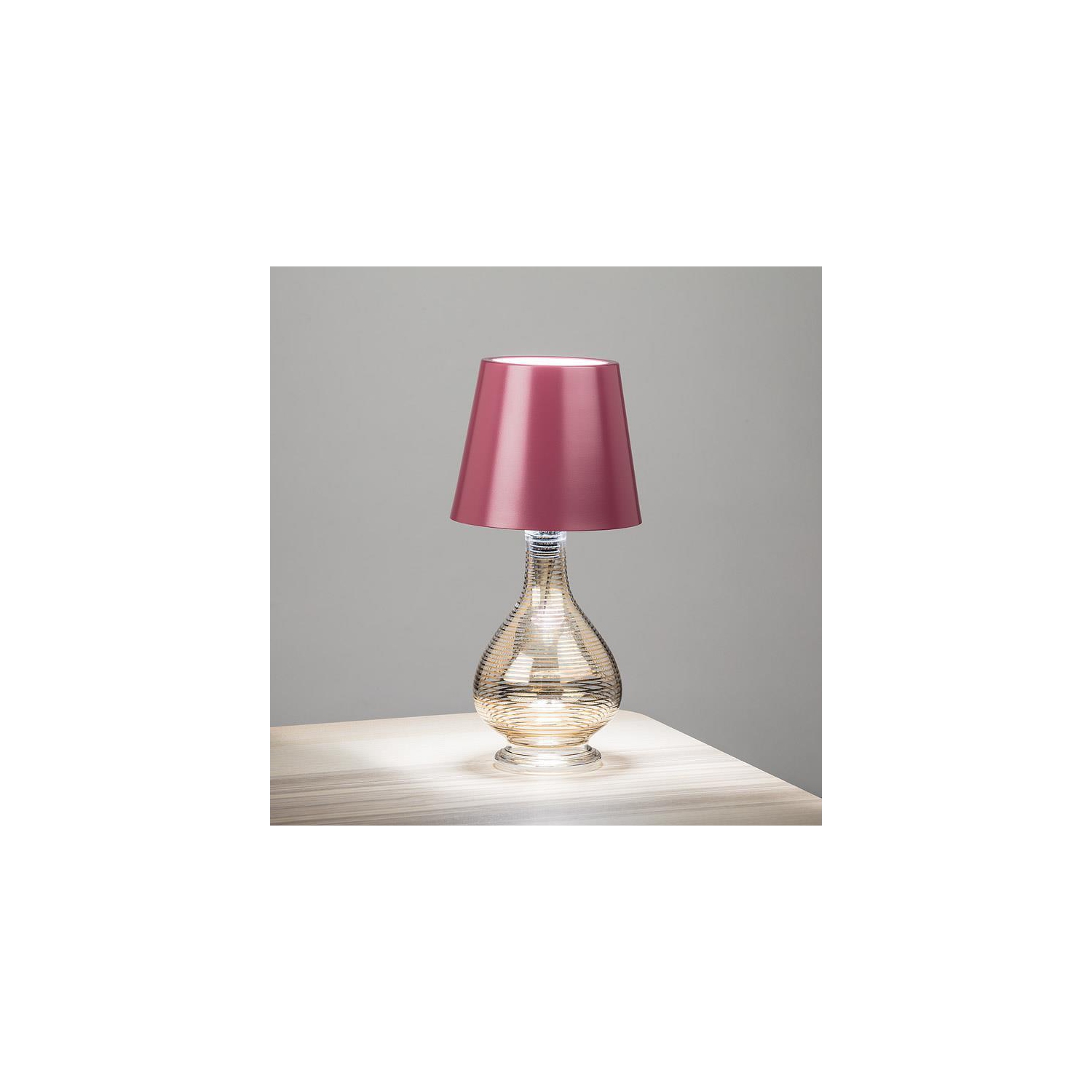 Abbott |Classic Shade LED Bottle Stopper Light- 5"H- Magenta Pink