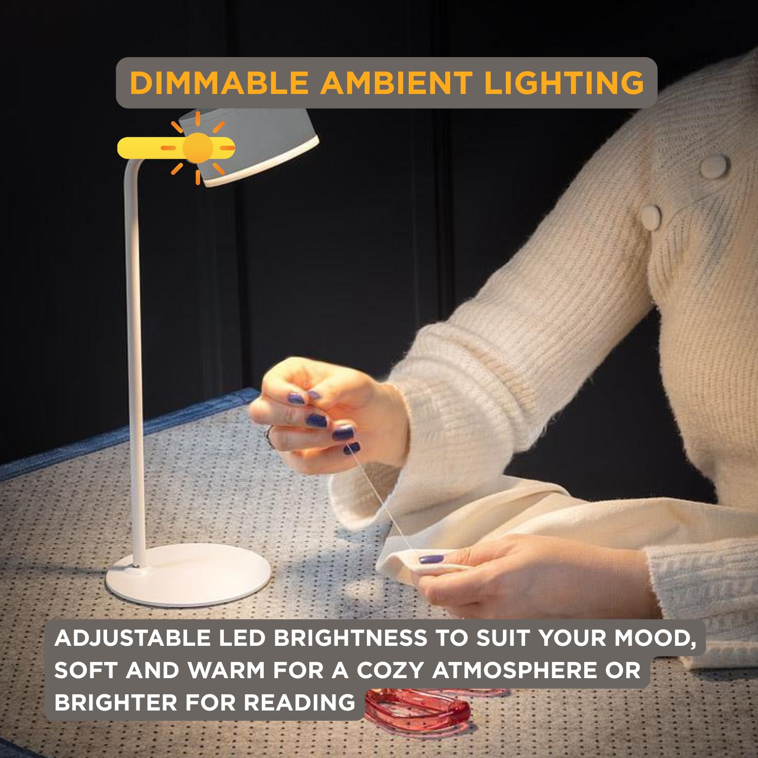 Lampe LED à aimant en forme de tambour Abbott, 4 pièces, lampe rechargeable avec base magnétique – Solution d'éclairage à coller, à pince ou de table
