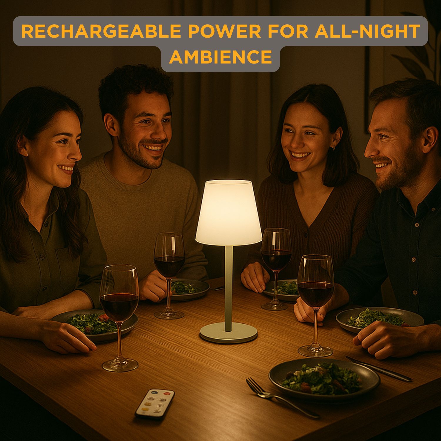 Abbott |Outdoor LED Table Light with Remote- 16"H- Green