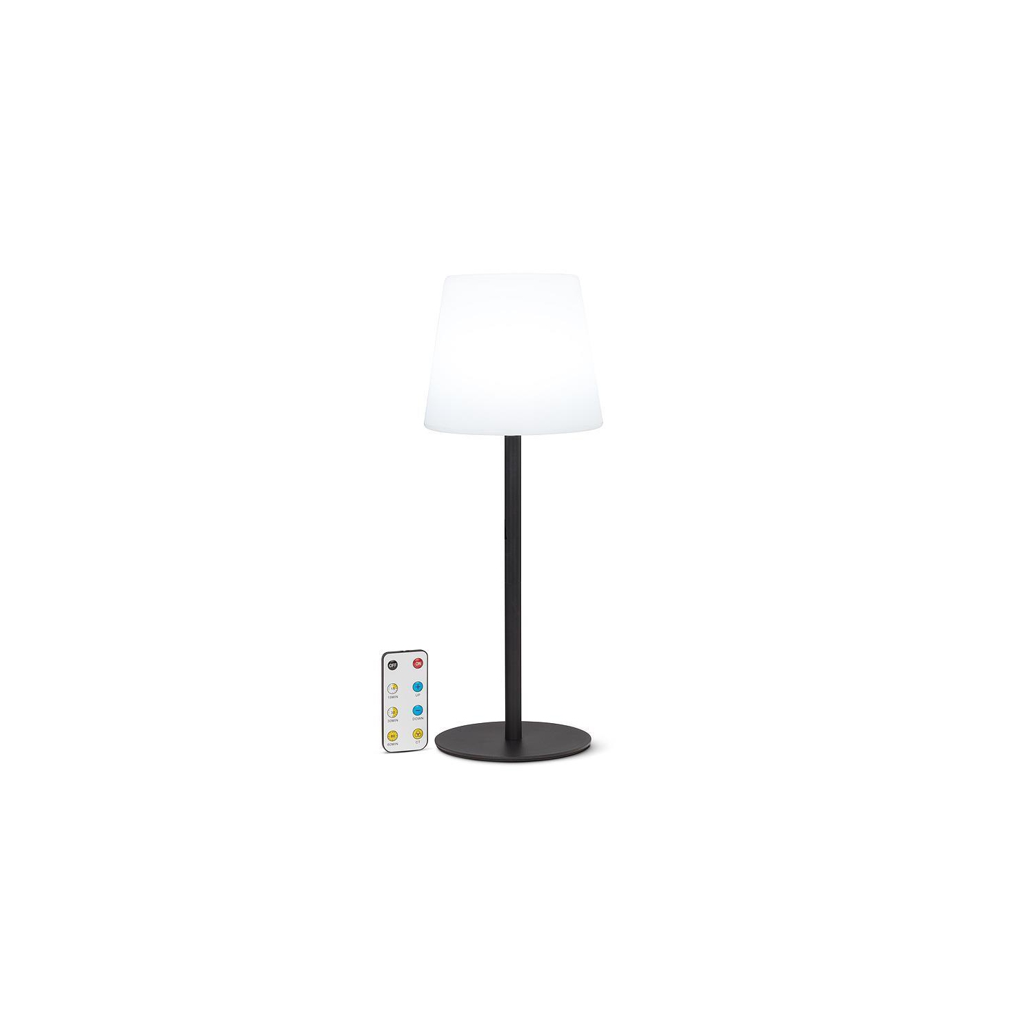 Lampe de table avec télécommande LED d'extérieur Abbott |16&nbsp;po de hauteur - Noir