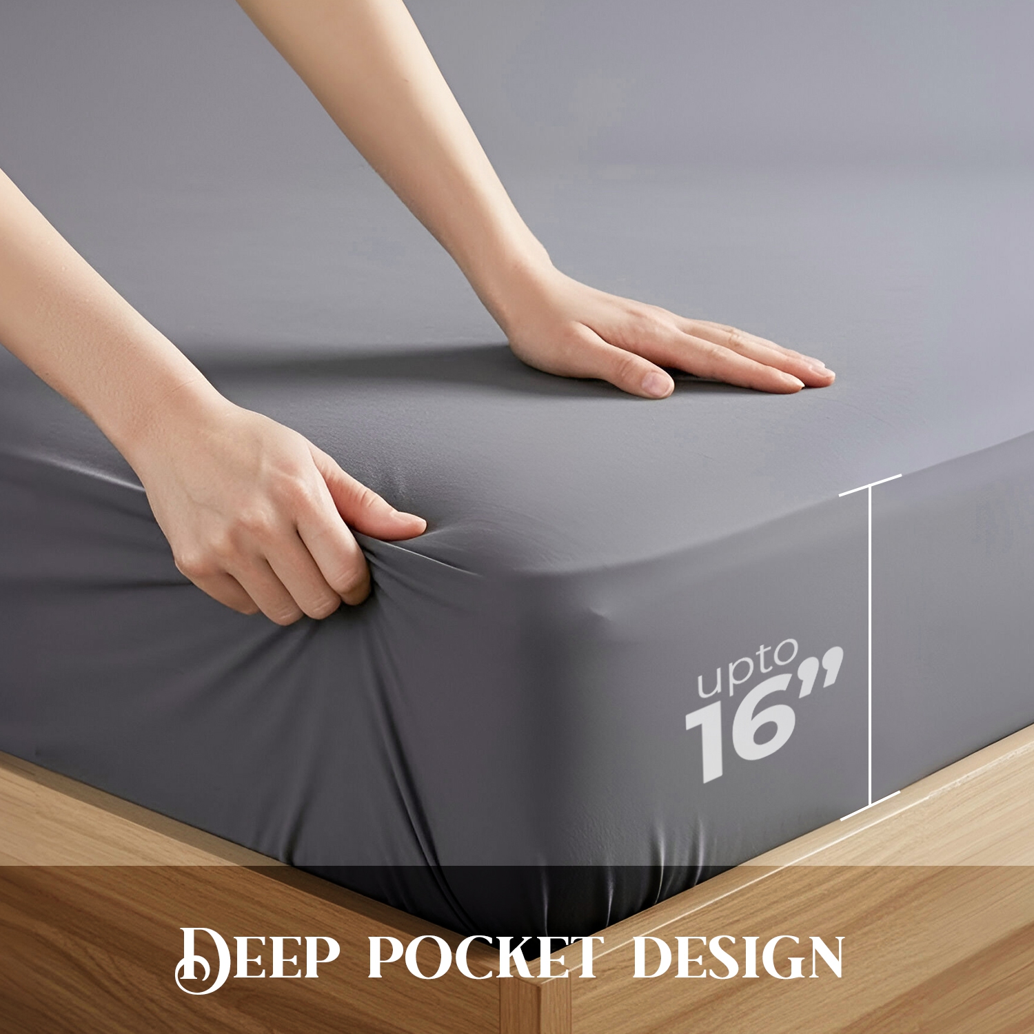 Ensemble de draps Beddora pour grand lit gris anthracite – Microfibre de polyester 95 GSM douce et durable