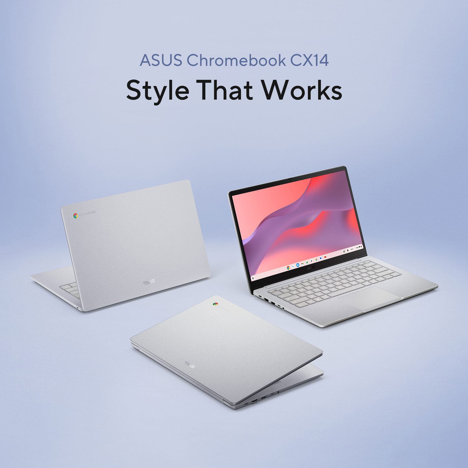 ASUS CX14 14" Chromebook Laptop w/3 month of Google AI Pro - Grey