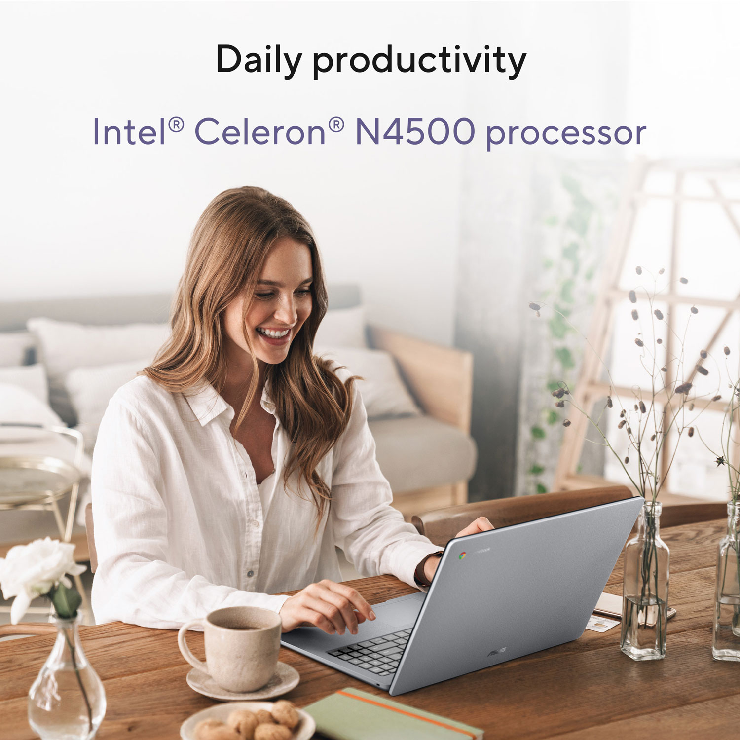 Chromebook CX15 de 15,6 po d'ASUS avec 3 mois de forfait Google AI Pro - Gris pur