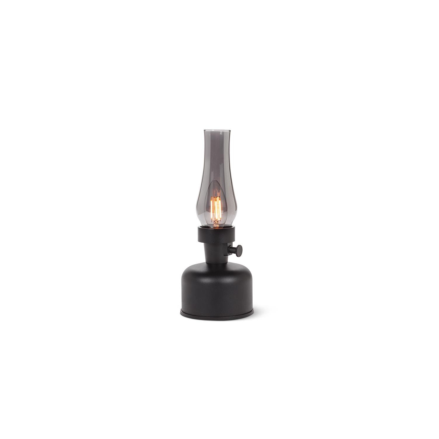 Lampe de table Abbott LED avec cheminée en verre lustré|10,5&nbsp;po, ampoule Edison à intensité réglable|éclairage d'appoint intérieur/extérieur,