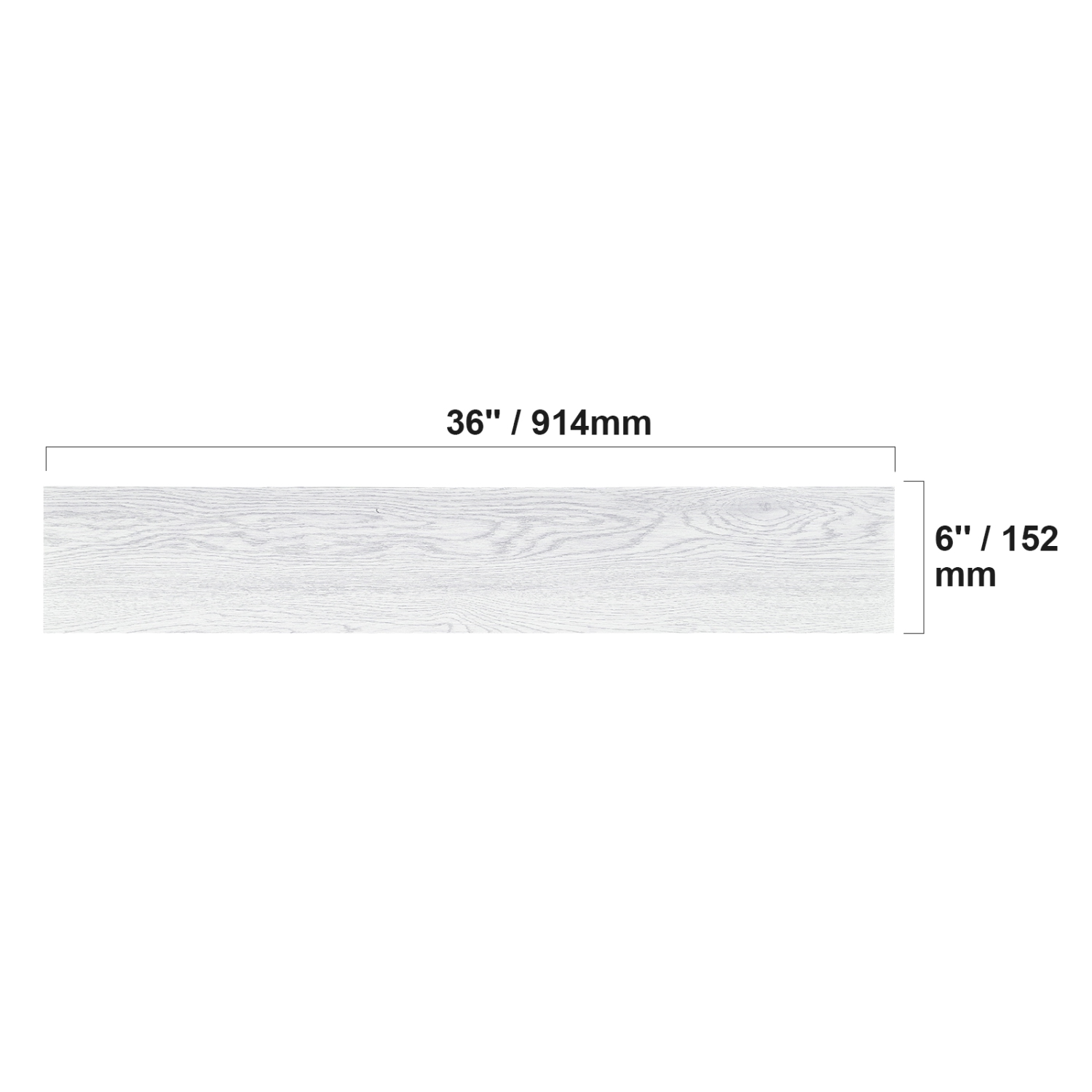 VEVOR 36 x 6 inch Self Adhesive Vinyl Floor Tiles, 36 Tiles 2.5mm Thick, Light Gray Wood Grain DIY Flooring for Kitchen, Dining Room, Bedrooms &