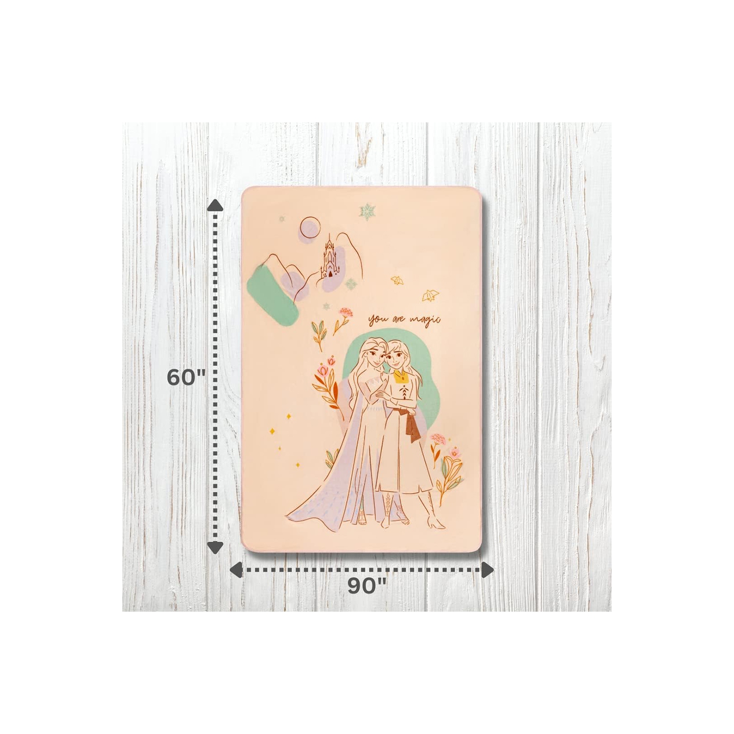 Frozen 2 Multicolor Super Soft Micro Raschel Lightweight Cozy Throw Blanket