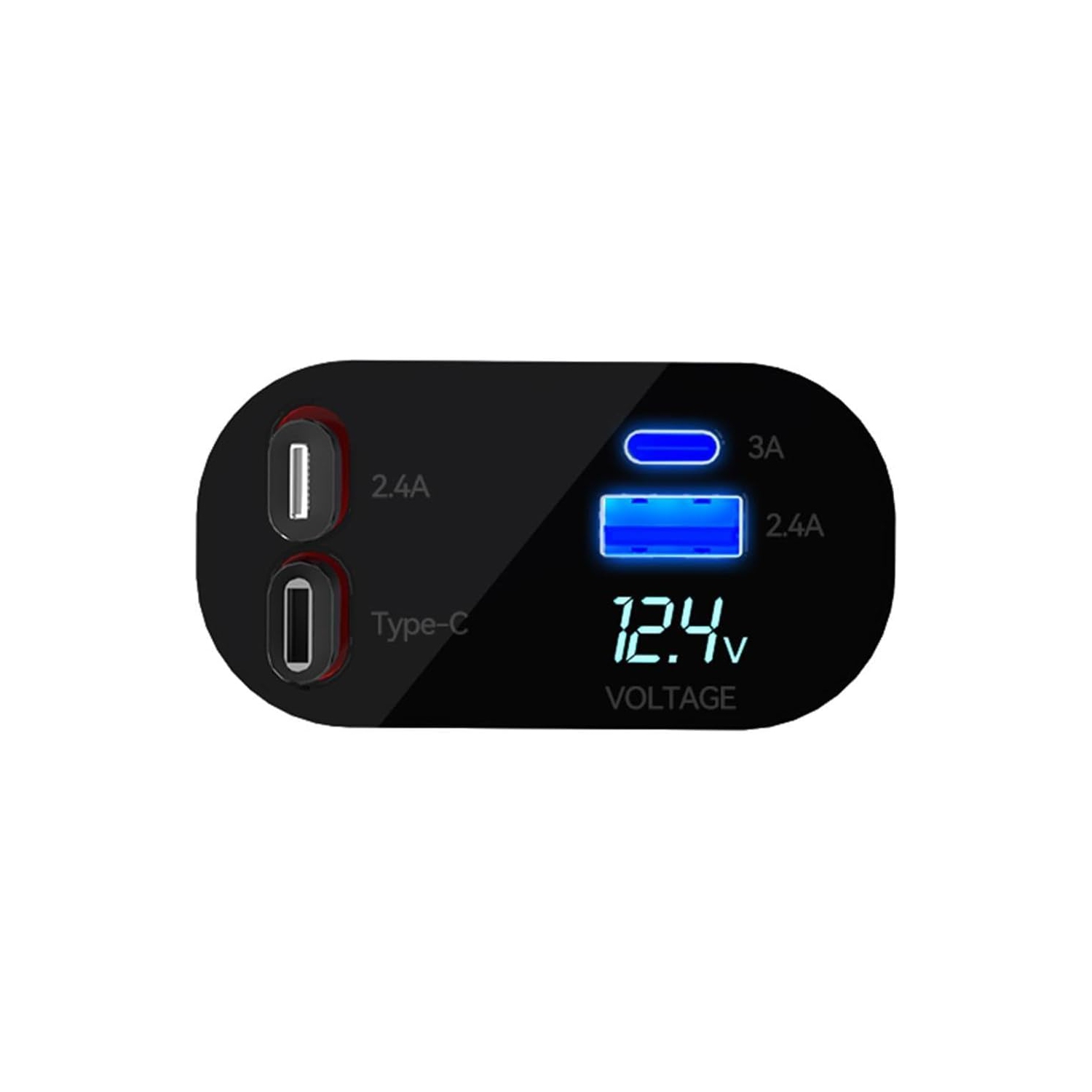 4 In1 Fast Car Phone Charger, Fit 12v/24v Vehicles for Most Vehicle Sockets, Car Adapter, Car USB- Charger Multi Port Cars Charger for Off-Road Vehic