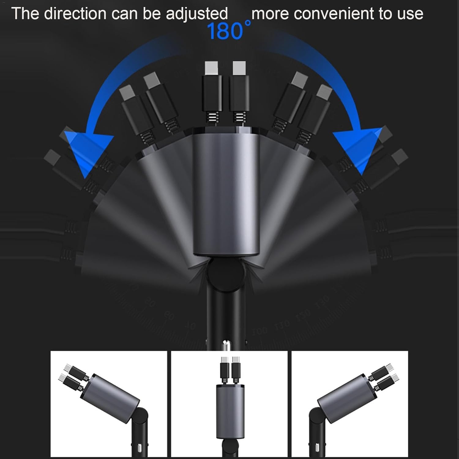 4 In1 Fast Car Phone Charger, Fit 12v/24v Vehicles for Most Vehicle Sockets, Car Adapter, Car USB- Charger Multi Port Cars Charger for Off-Road Vehic