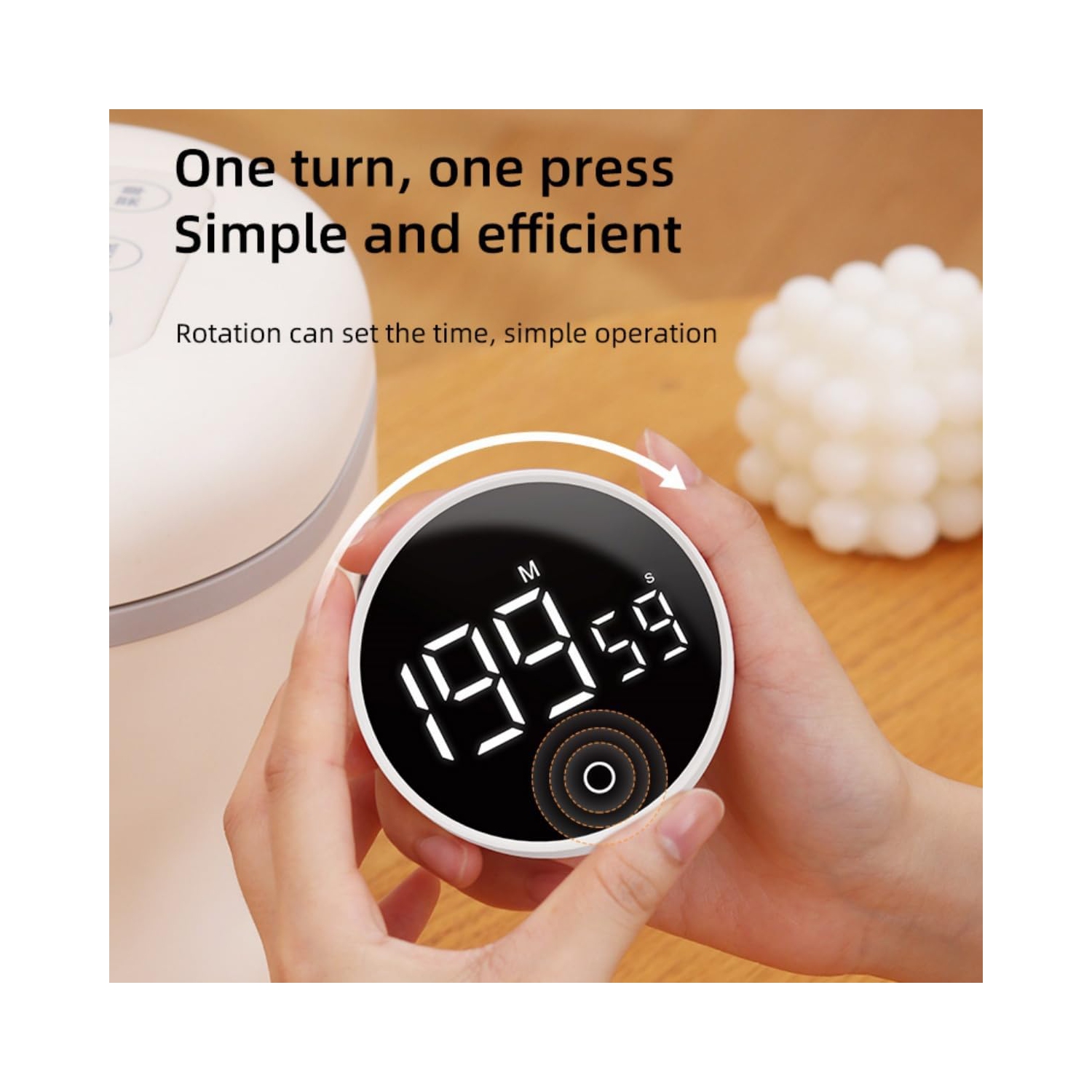 Minuteries de cuisine numériques, minuterie à compte à rebours magnétique avec affichage LED pour la classe, minuterie pour la cuisson et minuterie