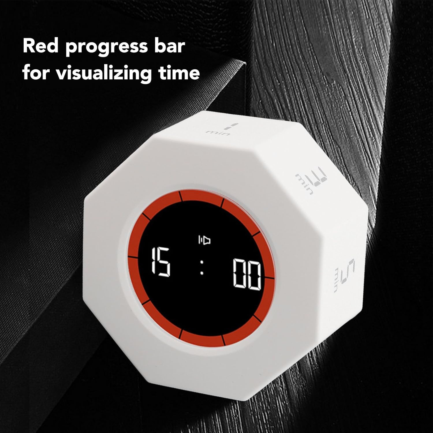 Flip timer learning time manager children self-discipline punch timer kitchen fitness timer silent - white