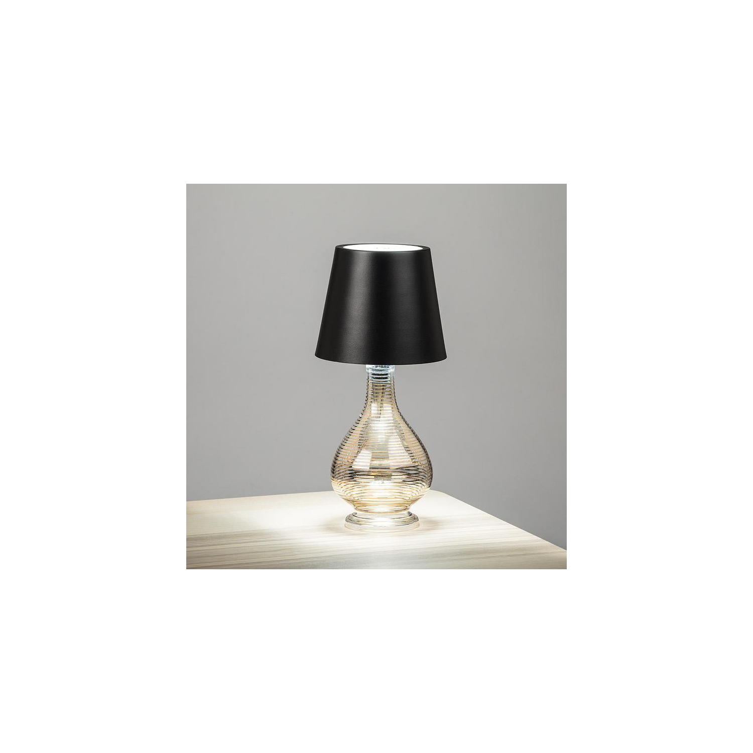 Abbott |Lampe pour bouchon de bouteille Shade LED classique - 5&nbsp;po haut. - Noir