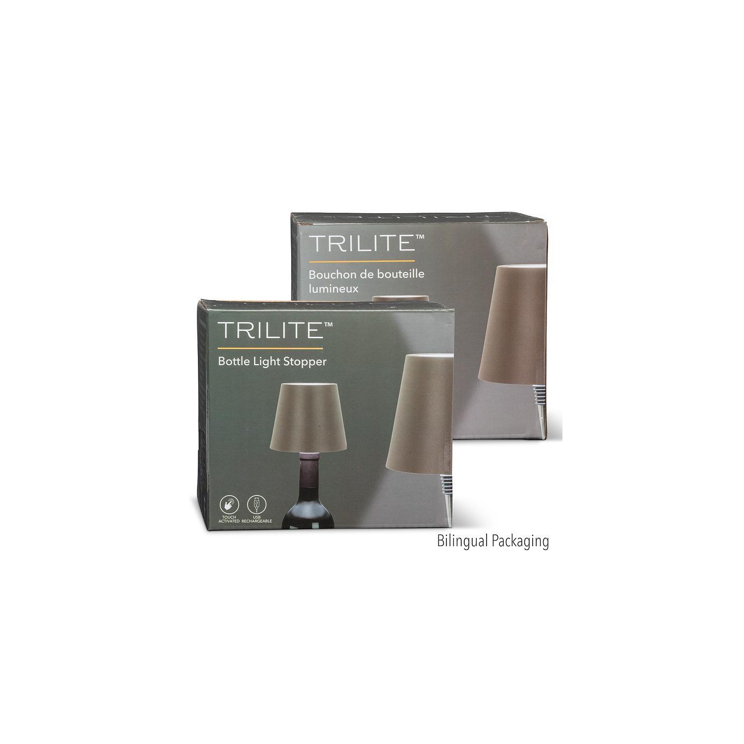 Abbott |Classic Shade LED Bottle Stopper Light- 5"H- Brown