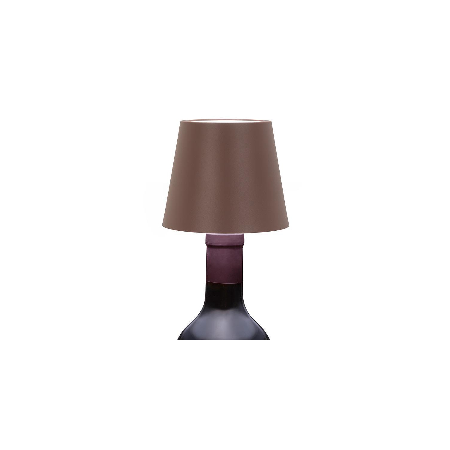 Abbott |Classic Shade LED Bottle Stopper Light- 5"H- Brown