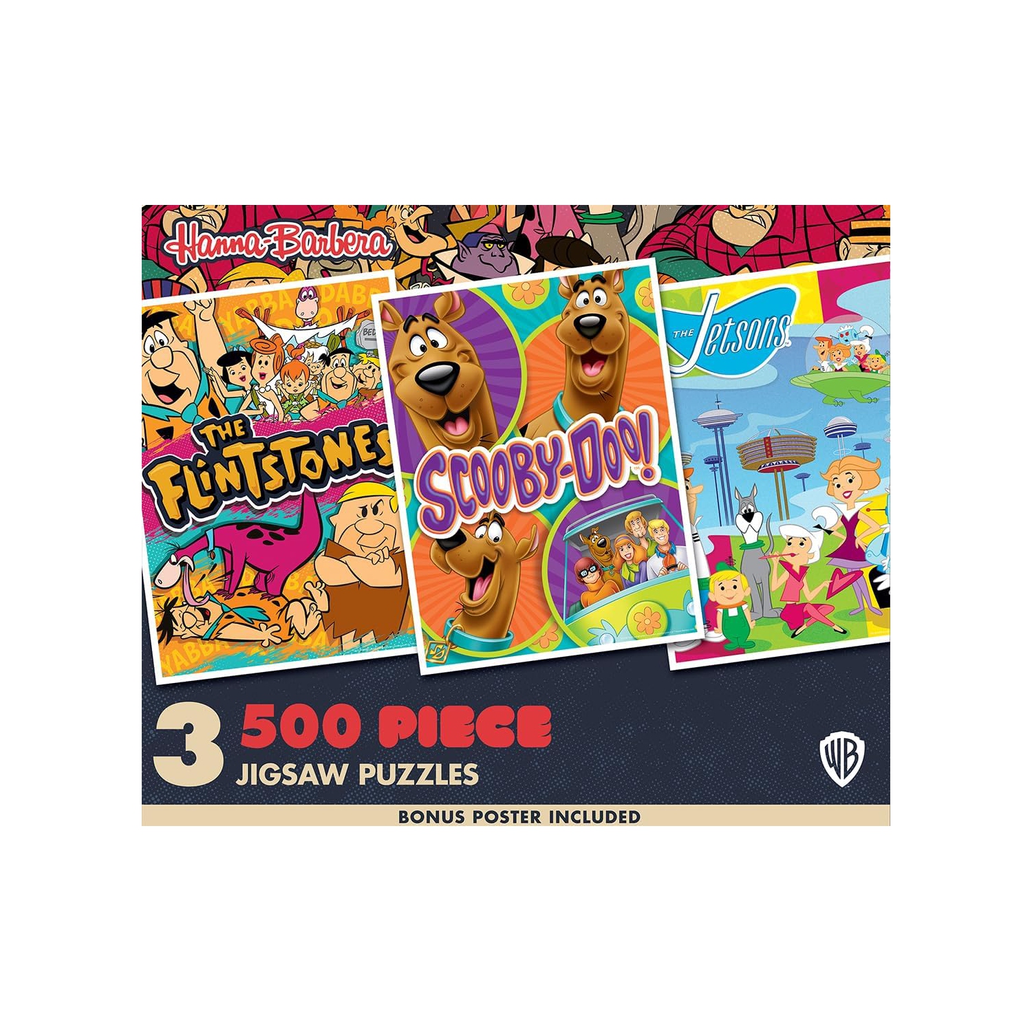Ensemble de 3 casse-têtes 500 pièces - Hanna-Barbera