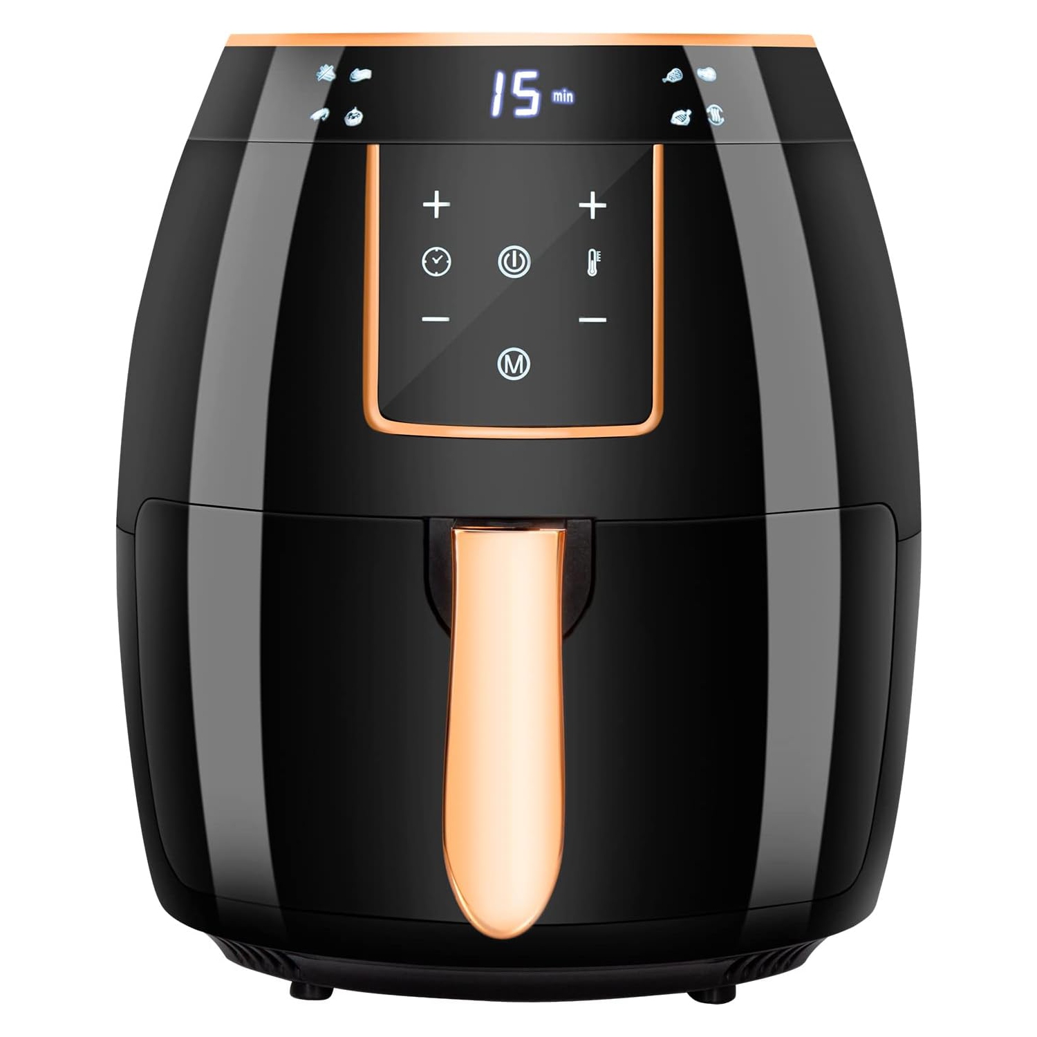 Friteuse à air chaud domestique grande capacité Friteuse électrique multifonction Écran tactile numérique de contrôle de la température Technologie