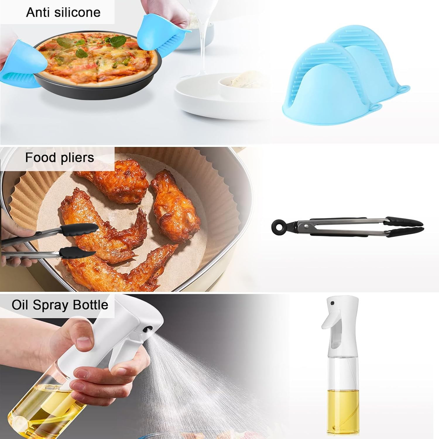 Friteuse à air chaud domestique grande capacité Friteuse électrique multifonction Écran tactile numérique de contrôle de la température Technologie