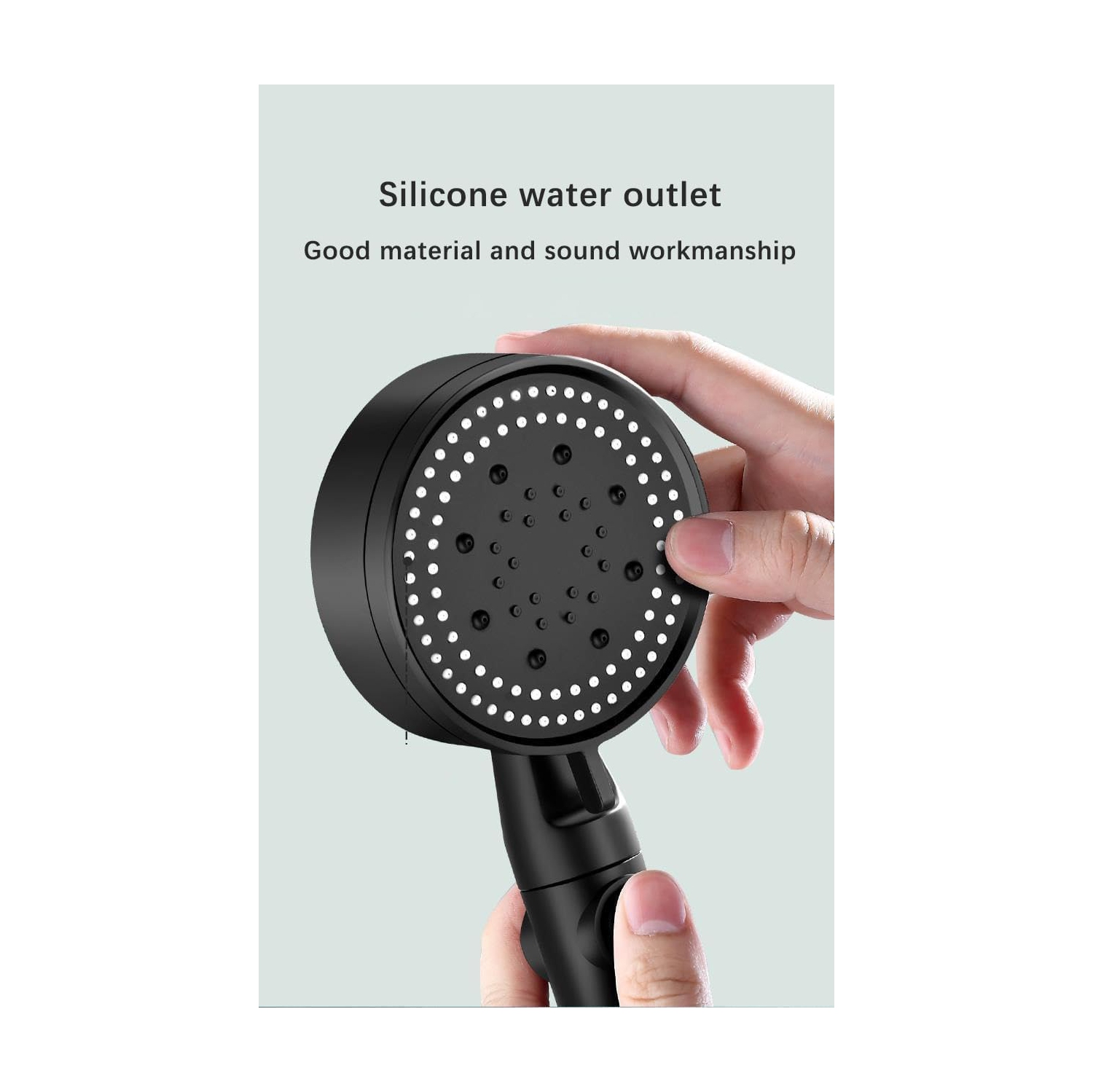 Pomme de douche universelle pressurisée, douche de salle de bain à la maison, chauffe-eau de douche pressurisé, avec tuyau en acier inoxydable, noir