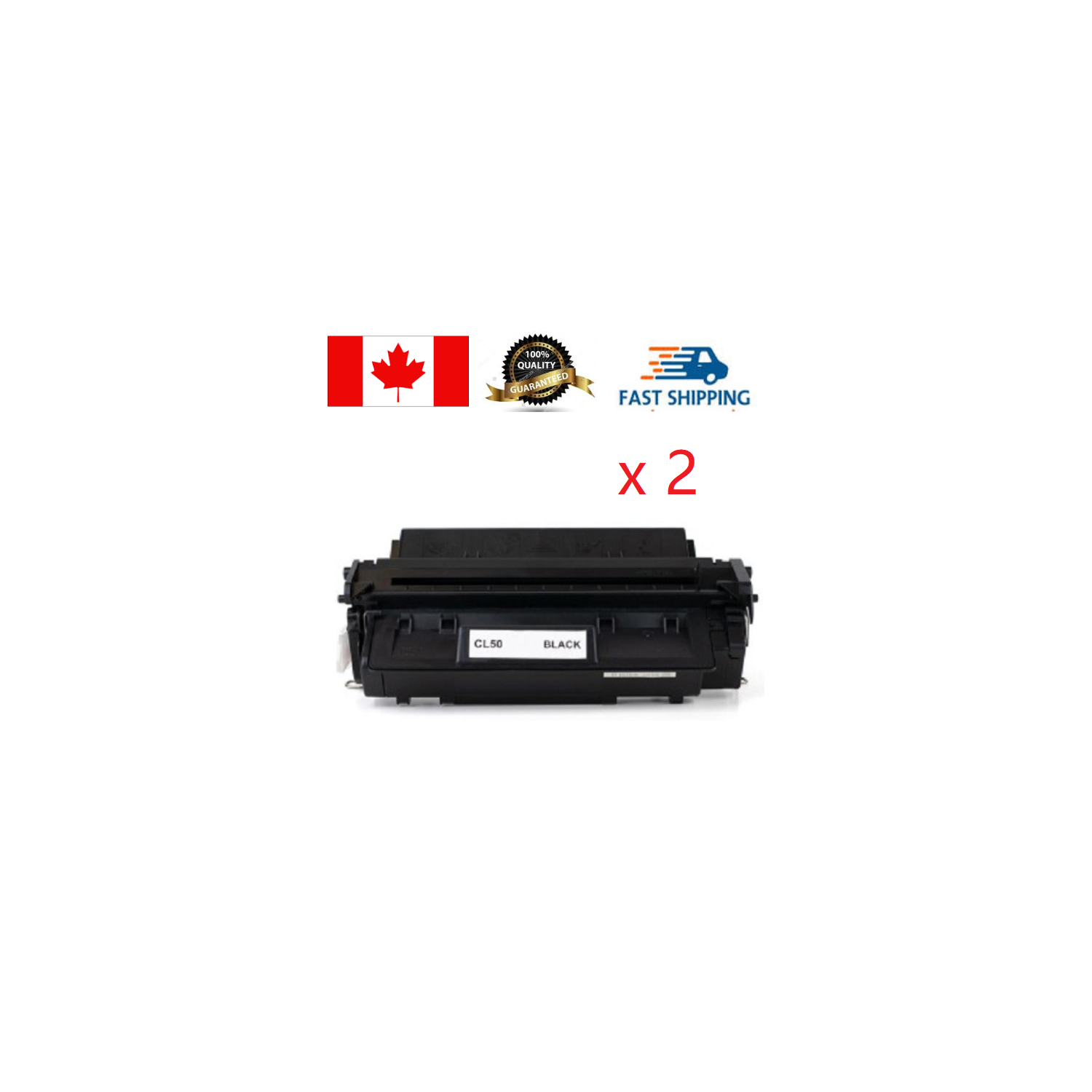 PAQUET DE 2 CARTOUCHES DE TONER NOIR L50 DE CANON – COMPATIBLE