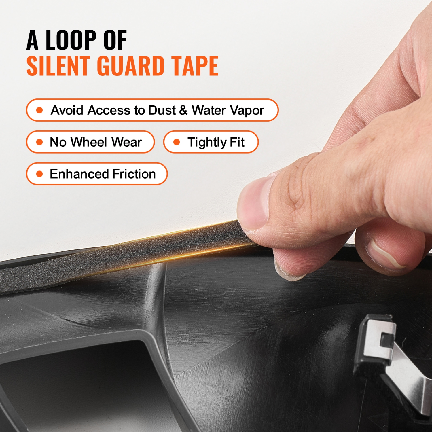 VEVOR 19 in Wheel Rim Cover Hubcaps, 2020-2024 Model Y Fully Fit Hubcap with Snap, Guard Tape & Valve Nozzle Hole, ABS & PC Hubcap with High Rigidity