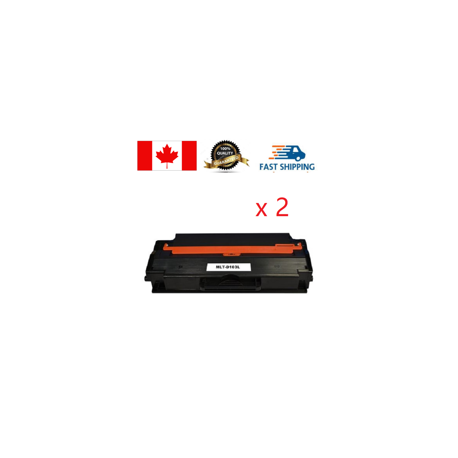 2 Pack SAMSUNG MLT-D103L BLACK TONER CARTRIDGE,COMPATIBLE