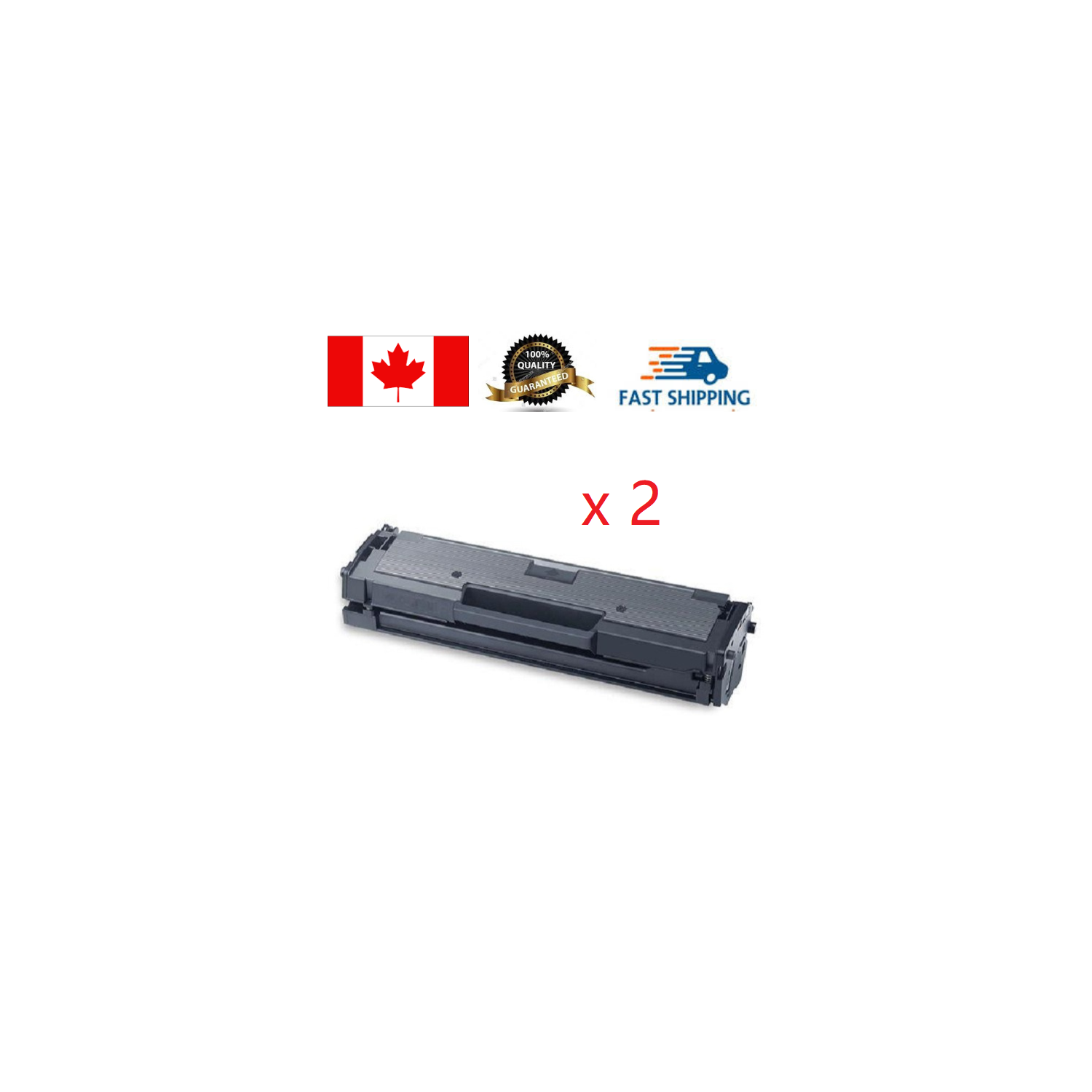 2 Pack SAMSUNG MLT-D111S BLACK TONER CARTRIDGE,COMPATIBLE