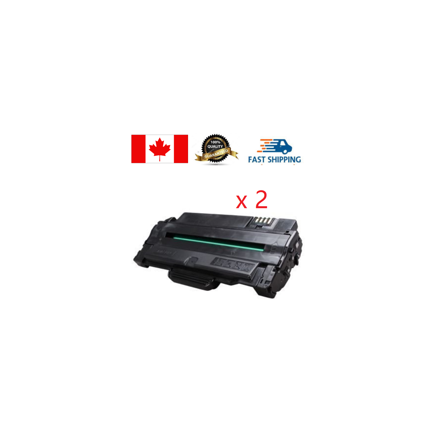 2 Pack SAMSUNG MLT-D105L BLACK TONER CARTRIDGE,COMPATIBLE