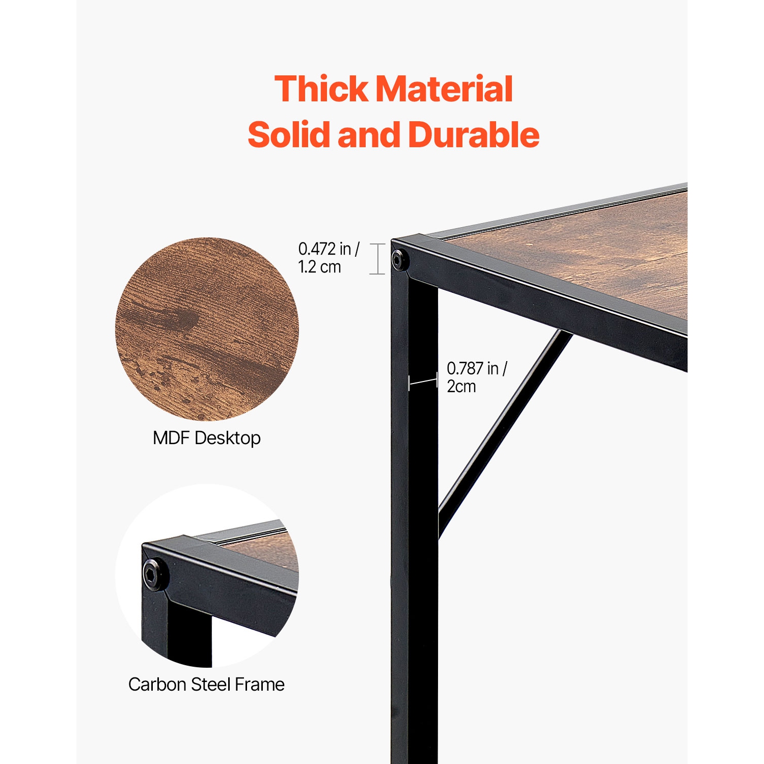 VEVOR 41.7" Narrow Console Table, Behind Couch Table with Power Outlets, 2-Tier Long Entryway Table, Sofa Table with Metal Frame and Charge Station,